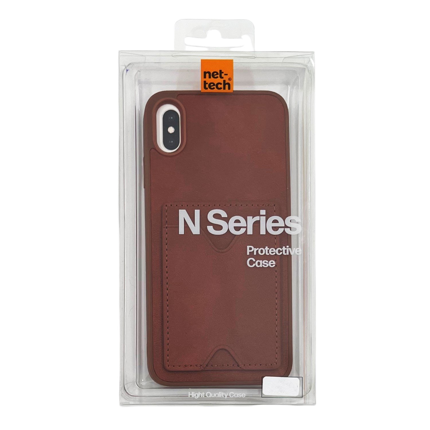 Nettech Apple iPhone XS Max Uyumlu NT-N028 Deri Kartlık Arka Koruma Kılıf NT-107073