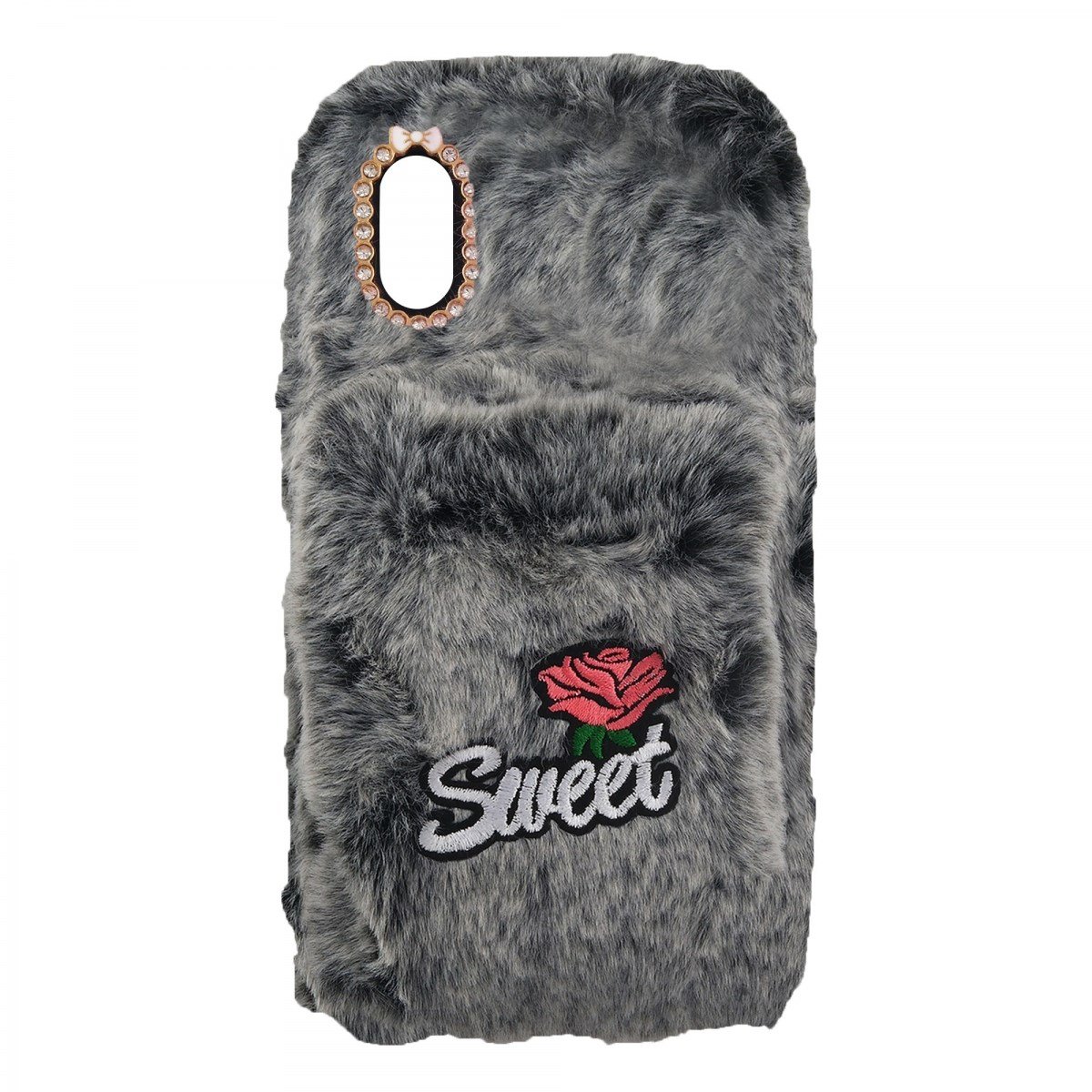 Nettech Apple iPhone XS Max Uyumlu Peluş Arka Koruma Kılıf VR-13120