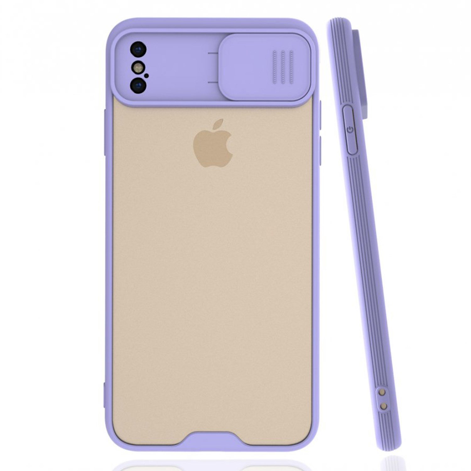 Nettech Apple iPhone XS Max Uyumlu Platin Kamera Kızaklı Arka Koruma Kılıf NT-86639