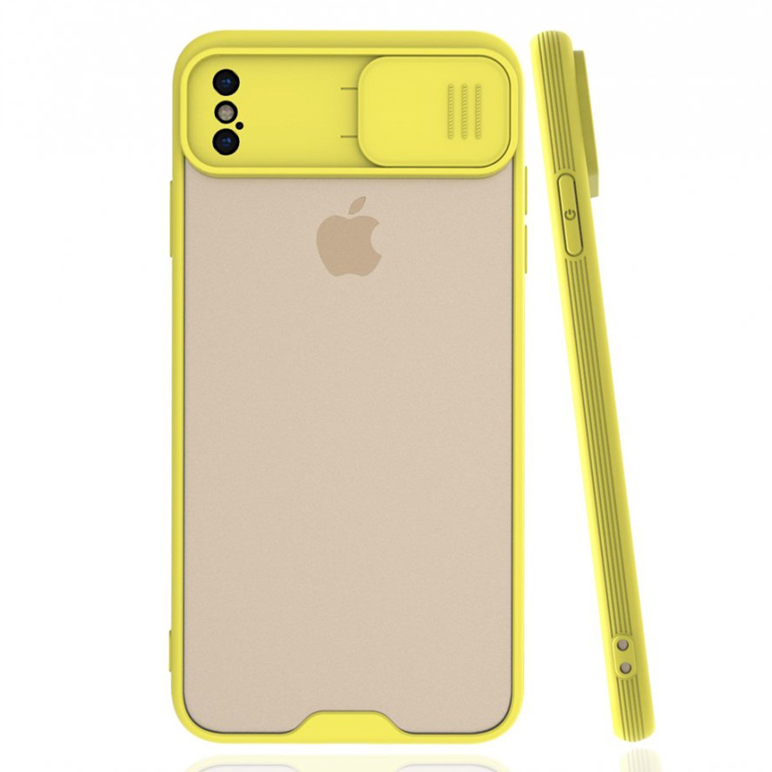 Nettech Apple iPhone XS Max Uyumlu Platin Kamera Kızaklı Arka Koruma Kılıf NT-86639