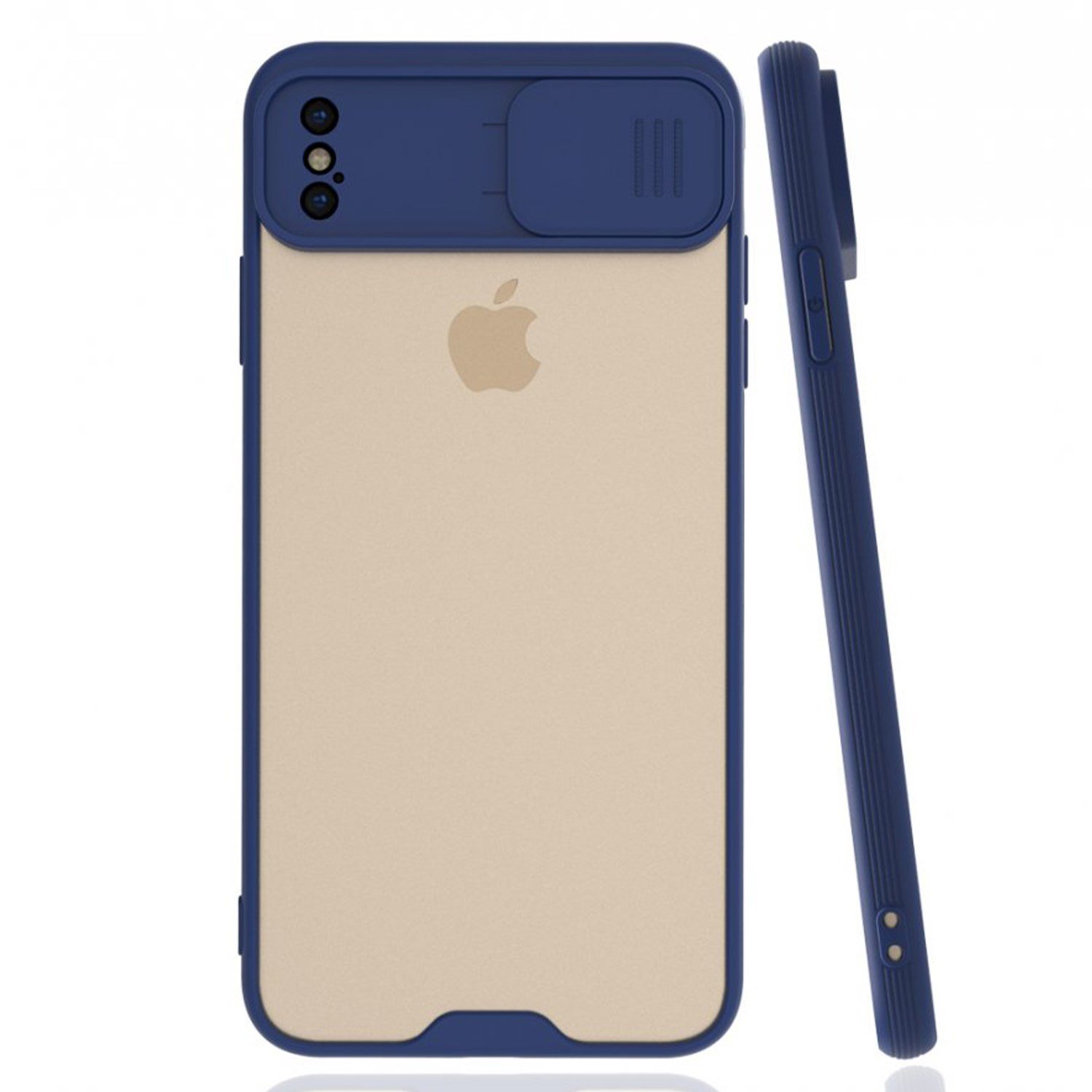 Nettech Apple iPhone XS Max Uyumlu Platin Kamera Kızaklı Arka Koruma Kılıf NT-86639