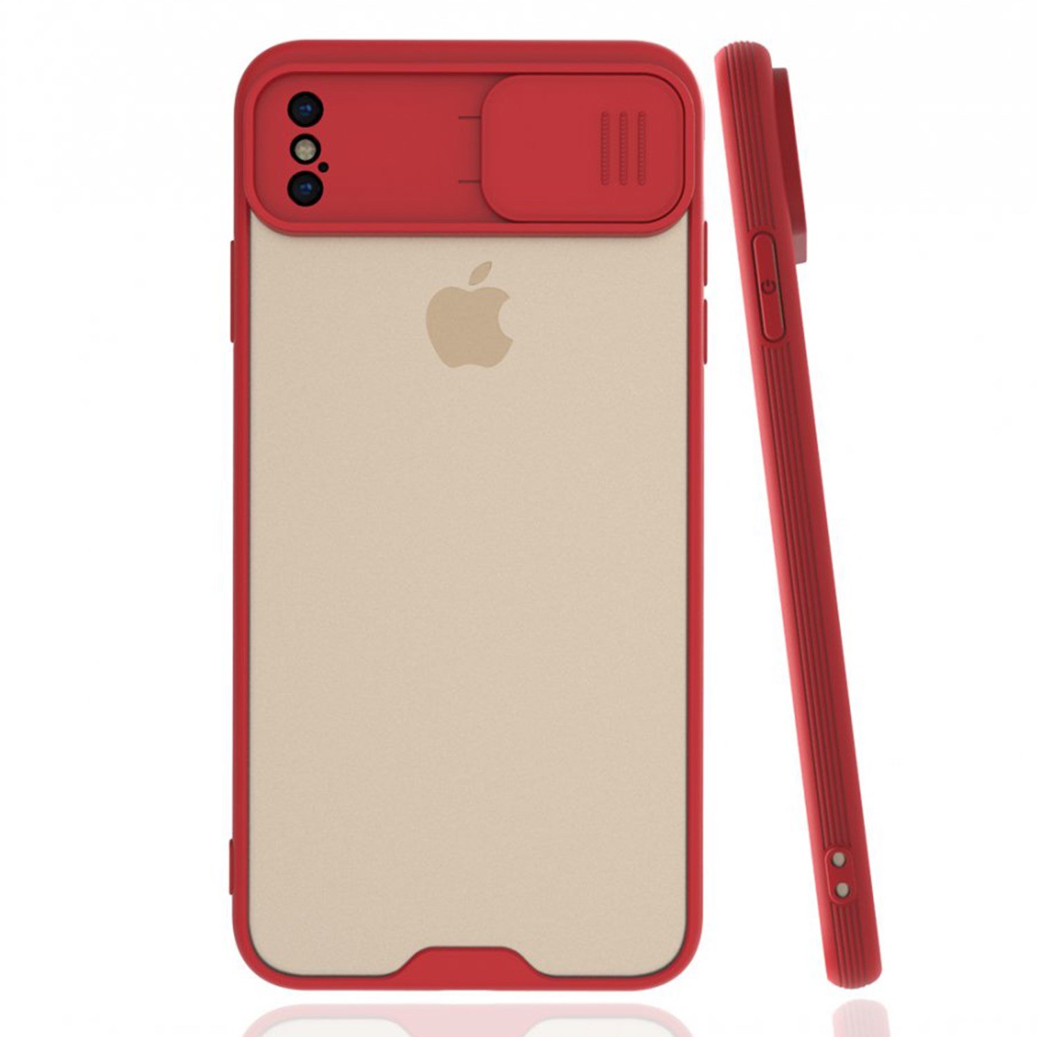 Nettech Apple iPhone XS Max Uyumlu Platin Kamera Kızaklı Arka Koruma Kılıf NT-86639