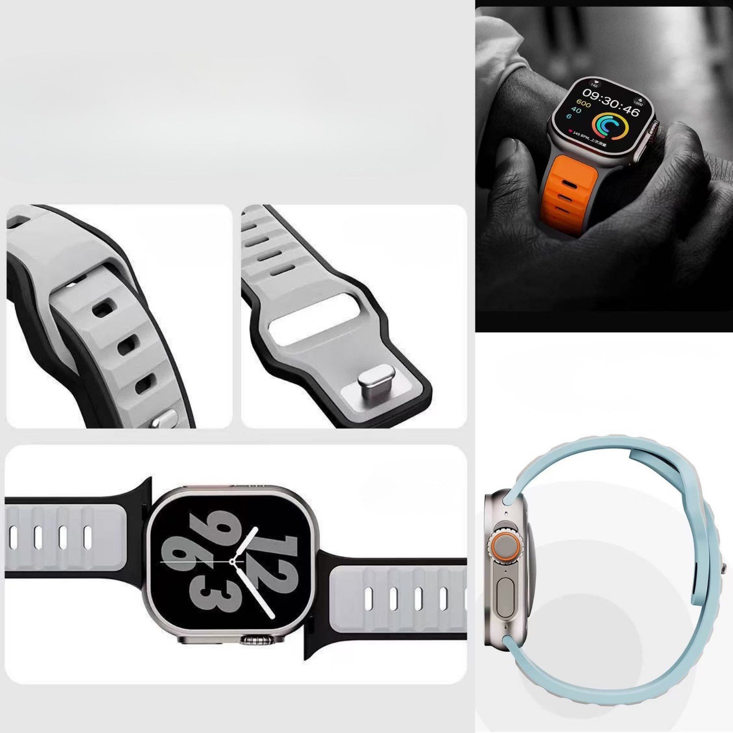 Nettech Apple Watch Seri 40/38 mm Uyumlu Silikon Kordon NT-112516