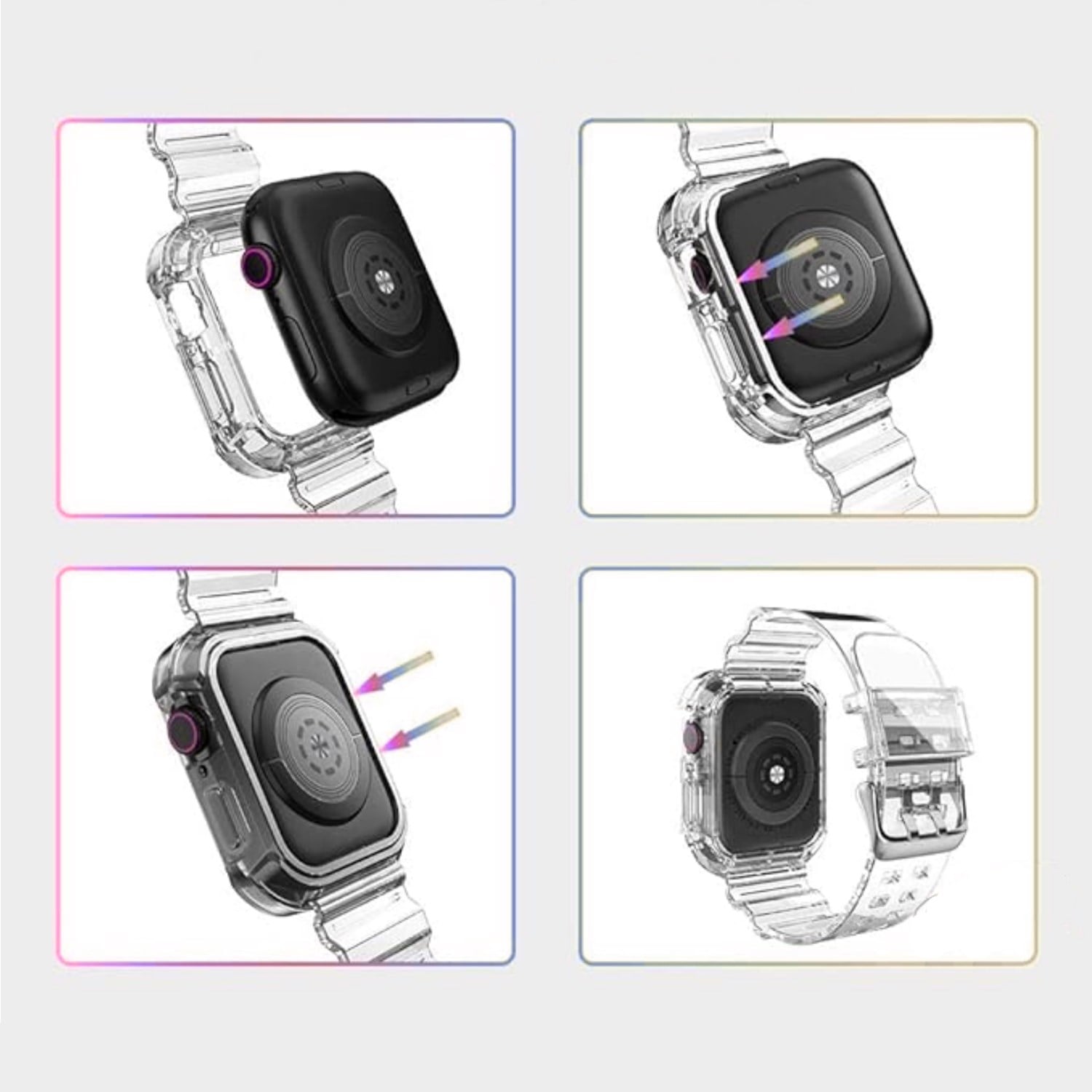 Nettech Apple Watch Seri 44/42 mm Uyumlu Kasa Korumalı Kordon NT-102999