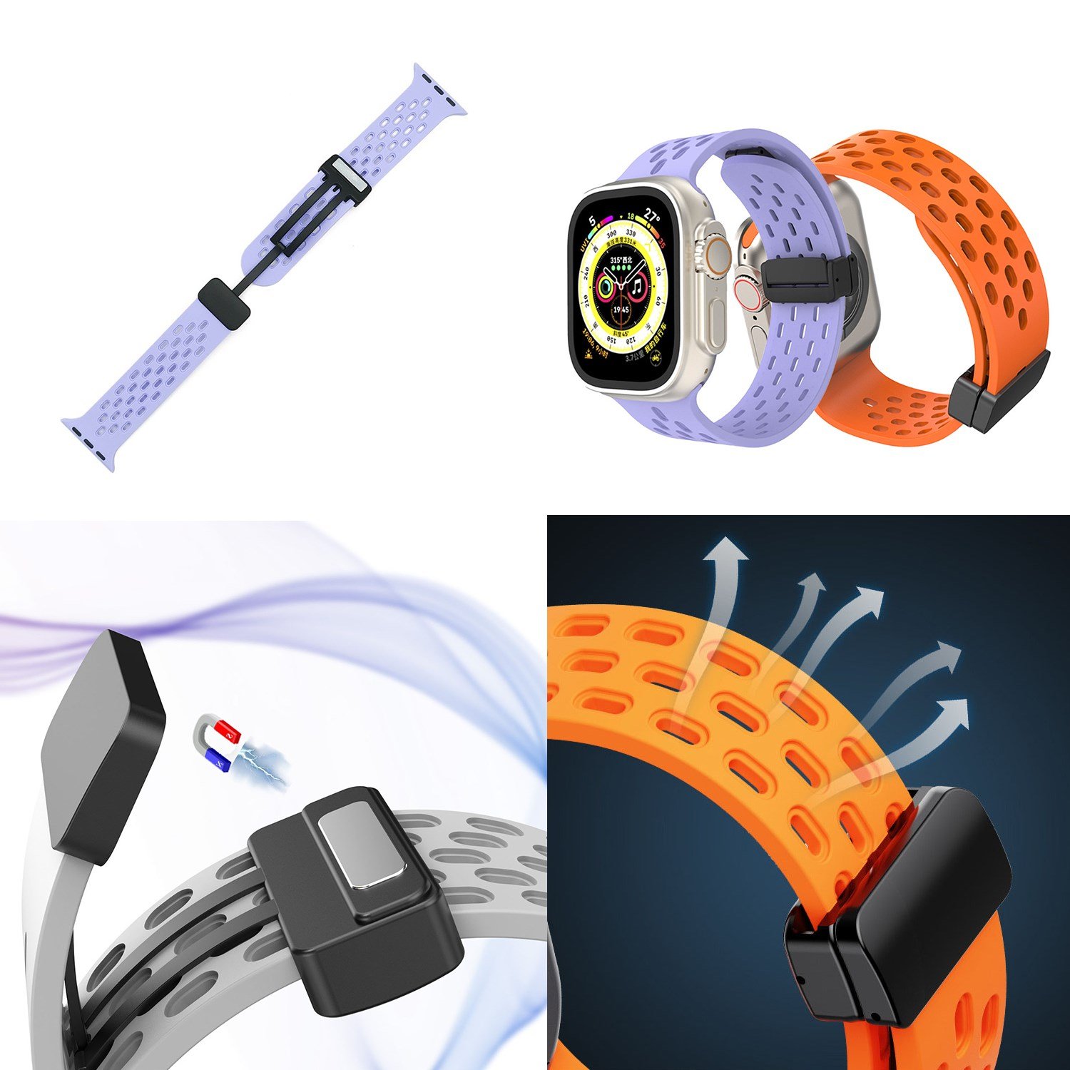 Nettech Apple Watch Series 10 46 mm Uyumlu Silikon Kordon NT-112500