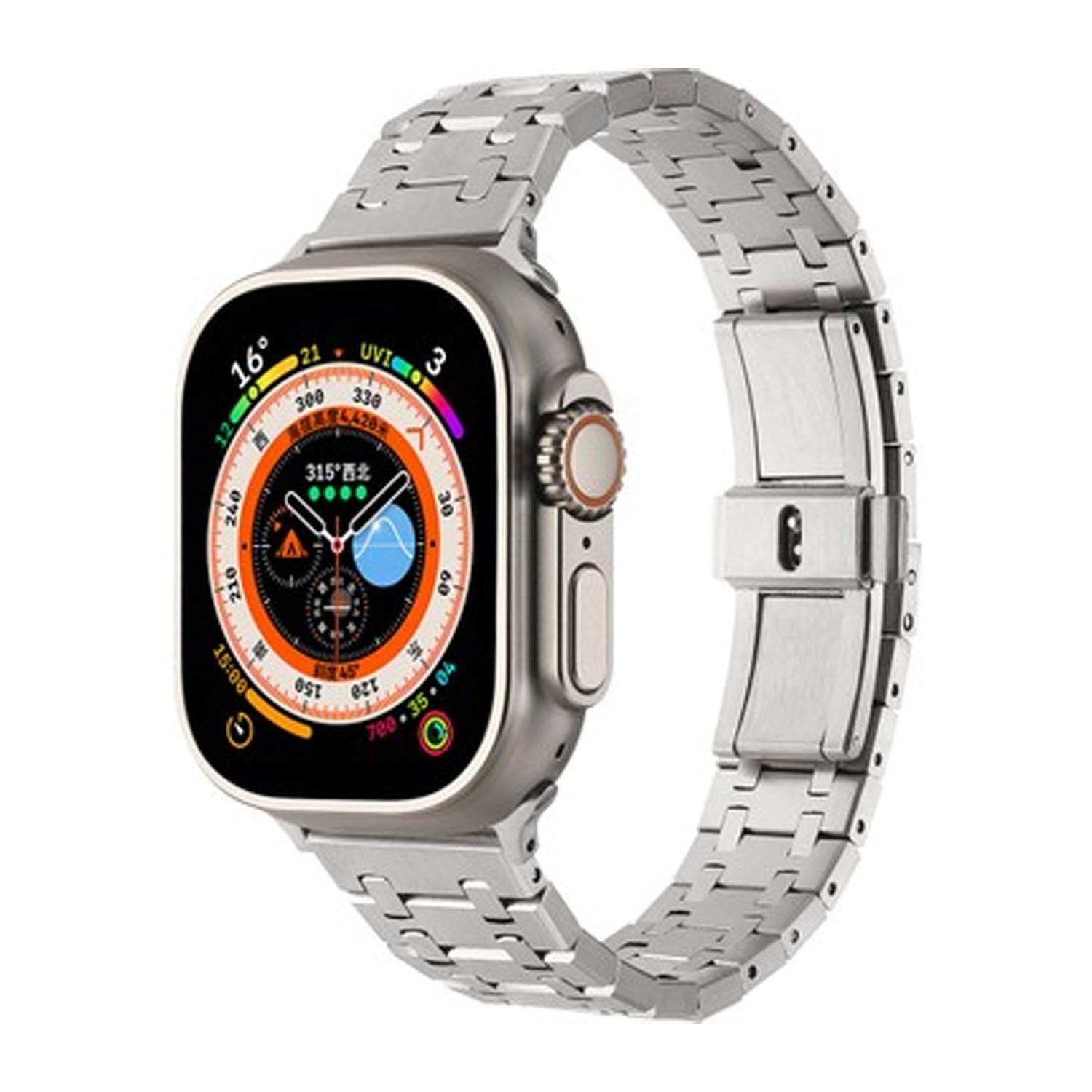 Nettech Apple Watch Ultra 49 mm Uyumlu Metal Kordon NT-110260