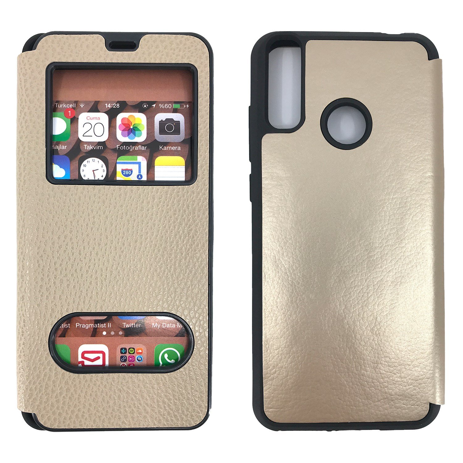 Nettech General Mobile GM10 Uyumlu Pencereli Kapaklı Kılıf NT-84507