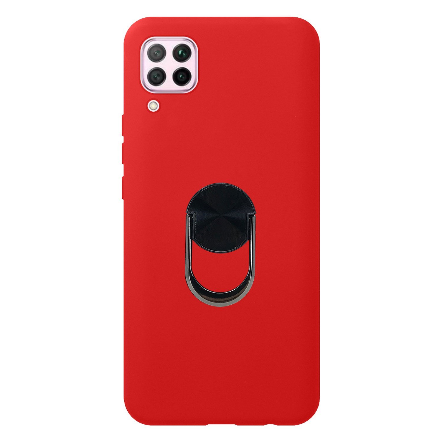 Nettech Huawei P40 Lite Uyumlu Leather Ring Nano Arka Koruma Kılıf NT-83084