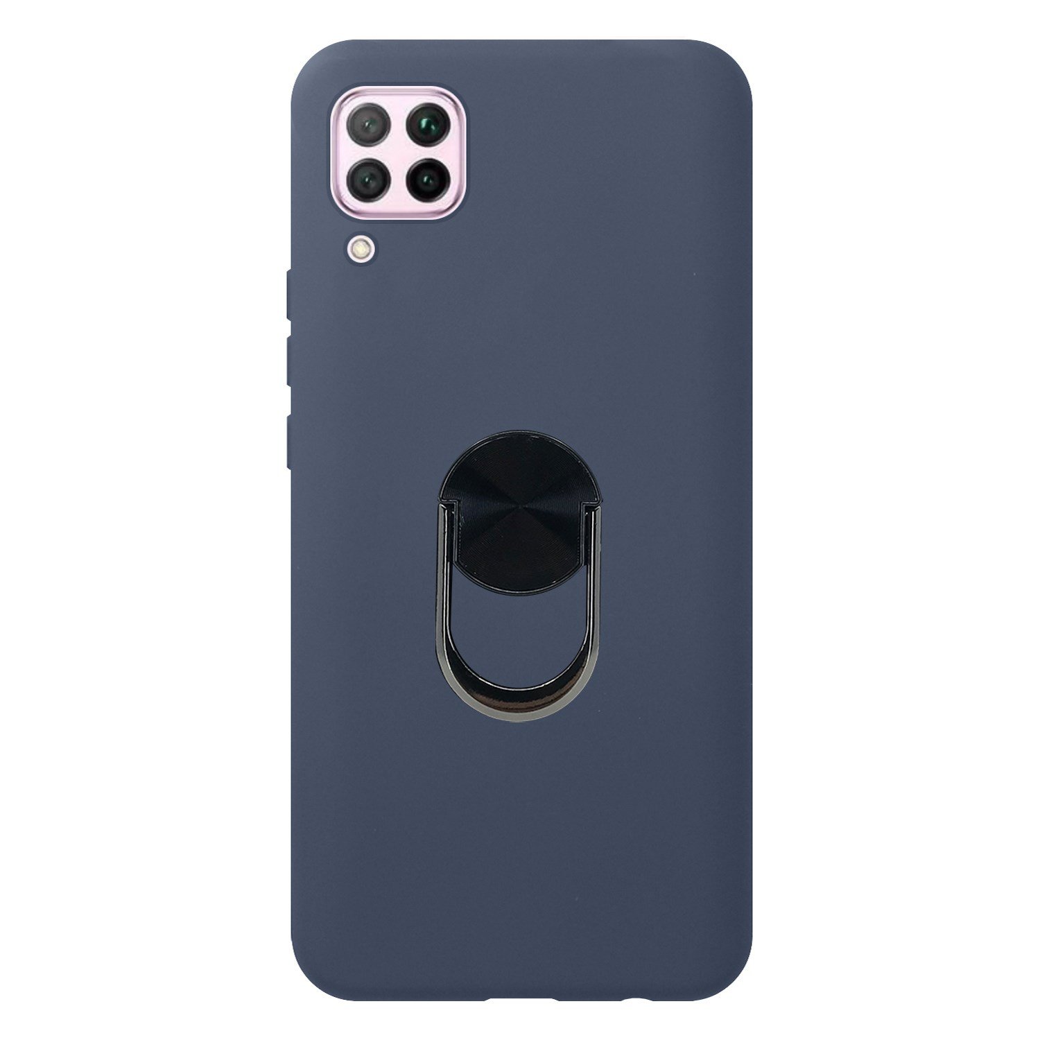 Nettech Huawei P40 Lite Uyumlu Leather Ring Nano Arka Koruma Kılıf NT-83084
