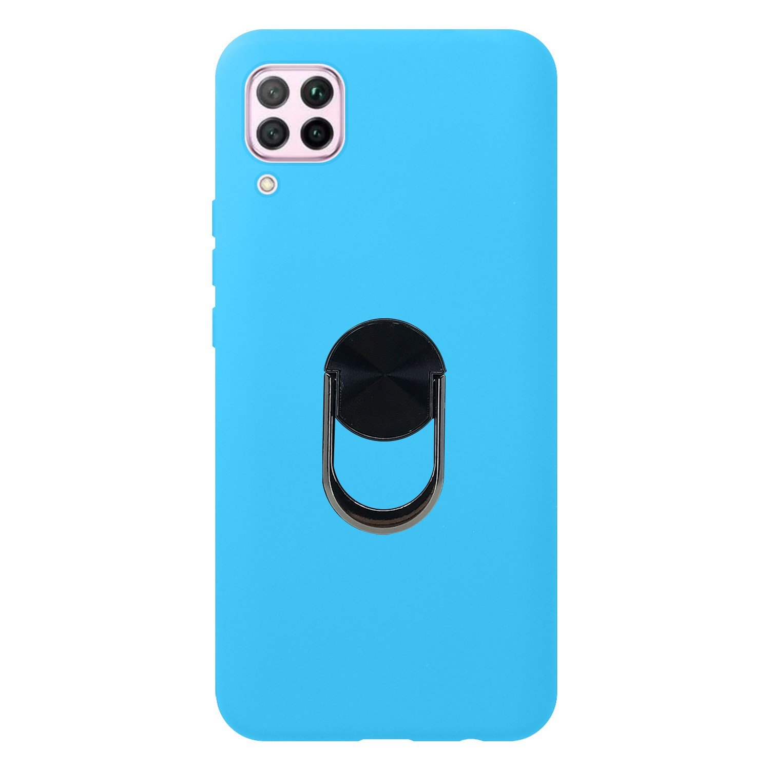 Nettech Huawei P40 Lite Uyumlu Leather Ring Nano Arka Koruma Kılıf NT-83084