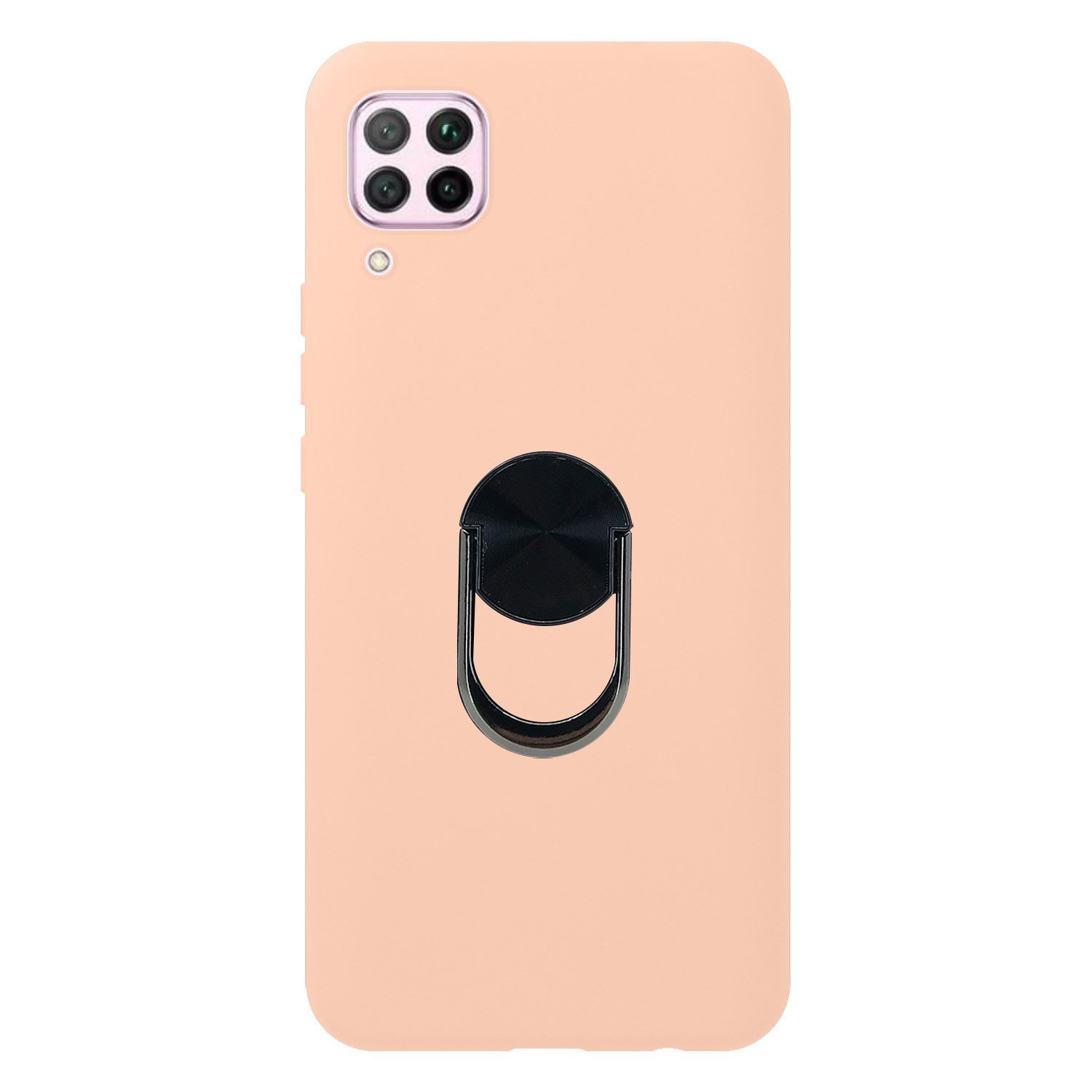 Nettech Huawei P40 Lite Uyumlu Leather Ring Nano Arka Koruma Kılıf NT-83084