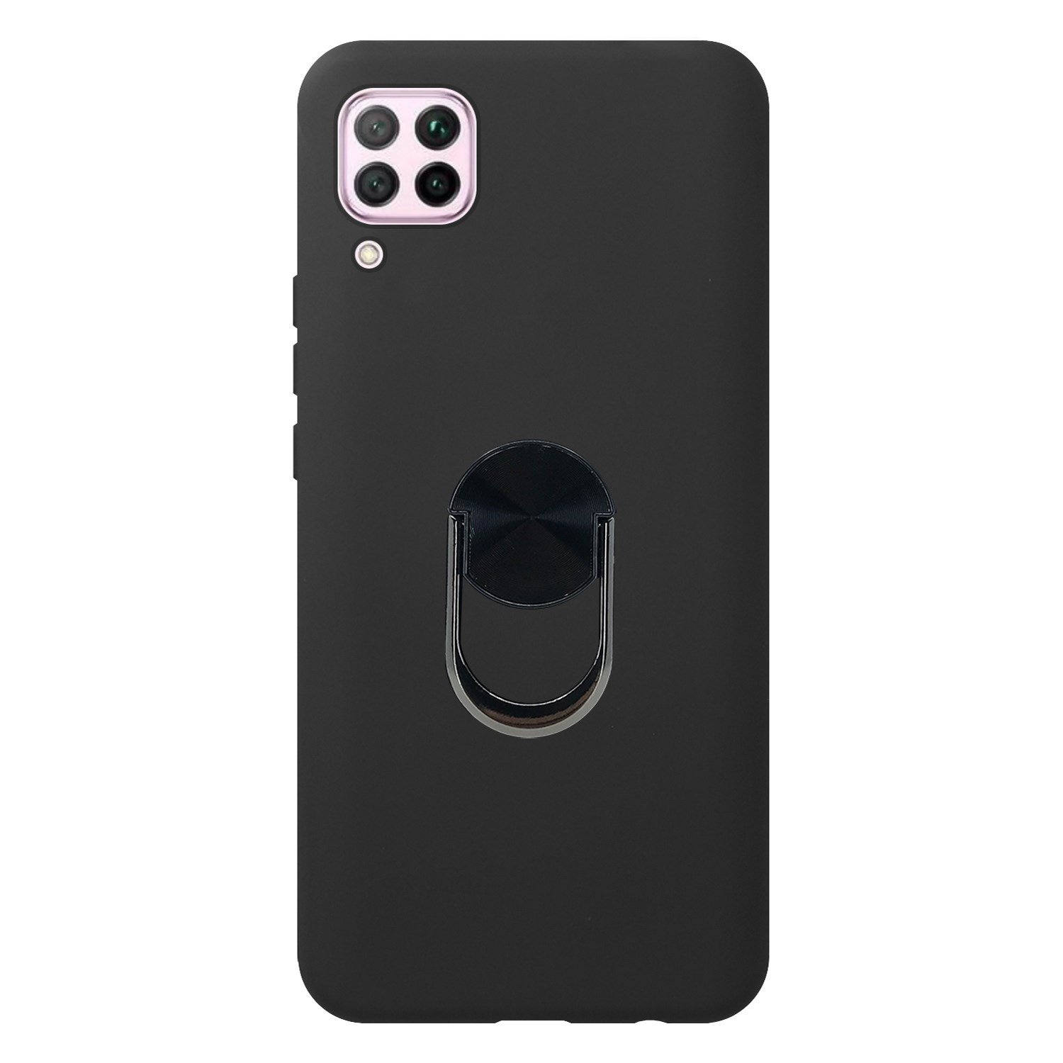 Nettech Huawei P40 Lite Uyumlu Leather Ring Nano Arka Koruma Kılıf NT-83084