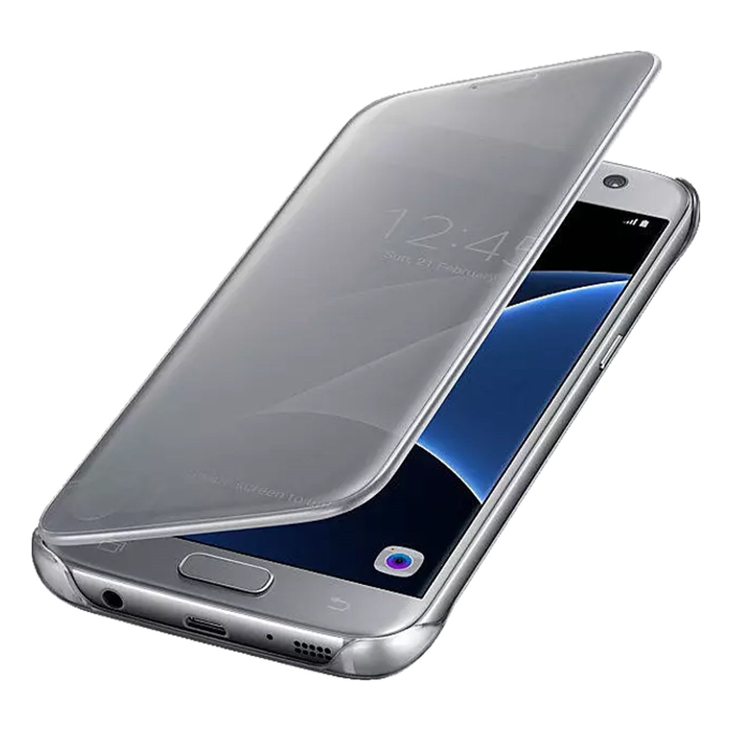 Nettech Huawei Y7 2019 Uyumlu Clear View Aynalı Kapaklı Kılıf NT-85394