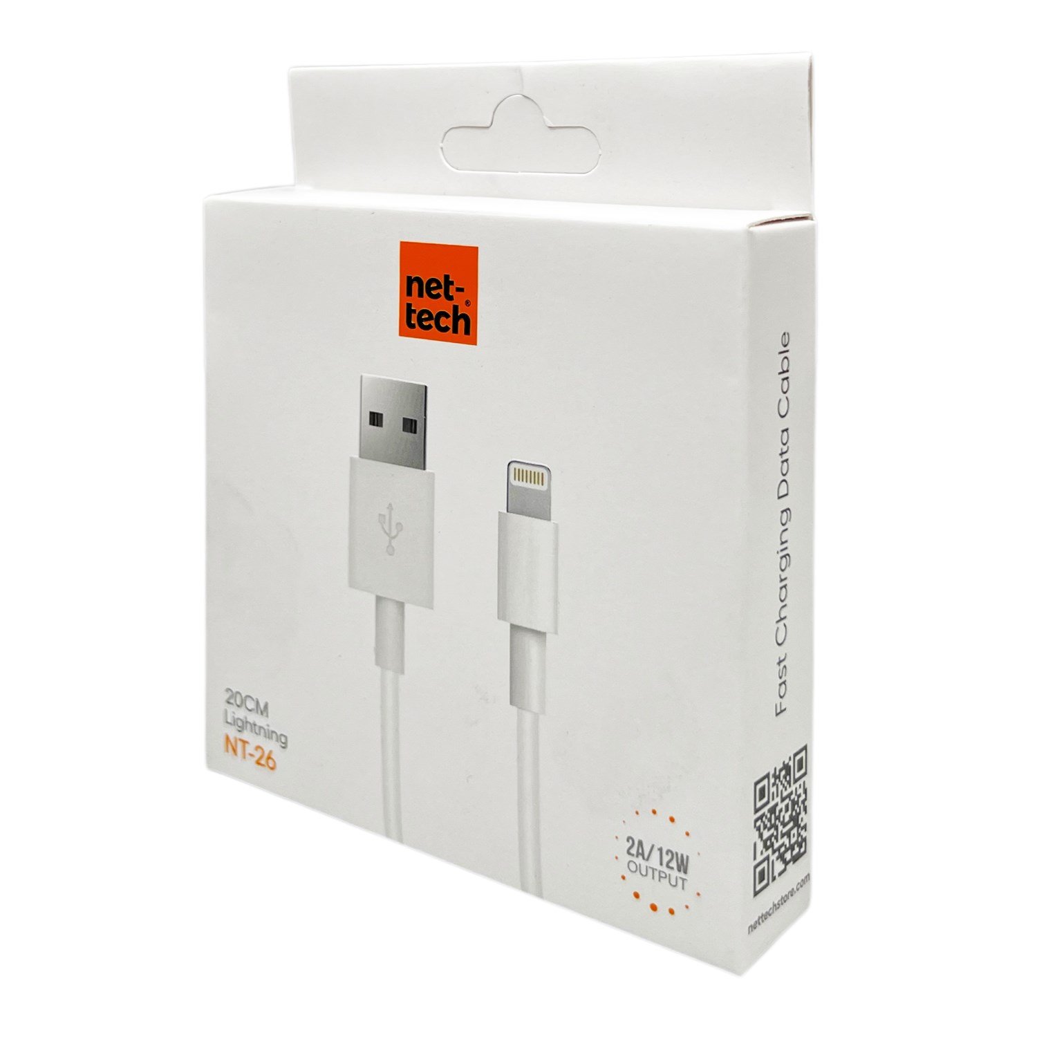 Nettech NT-26 Plastik 20 Cm Lightning Şarj ve Data Kablosu NT-27419