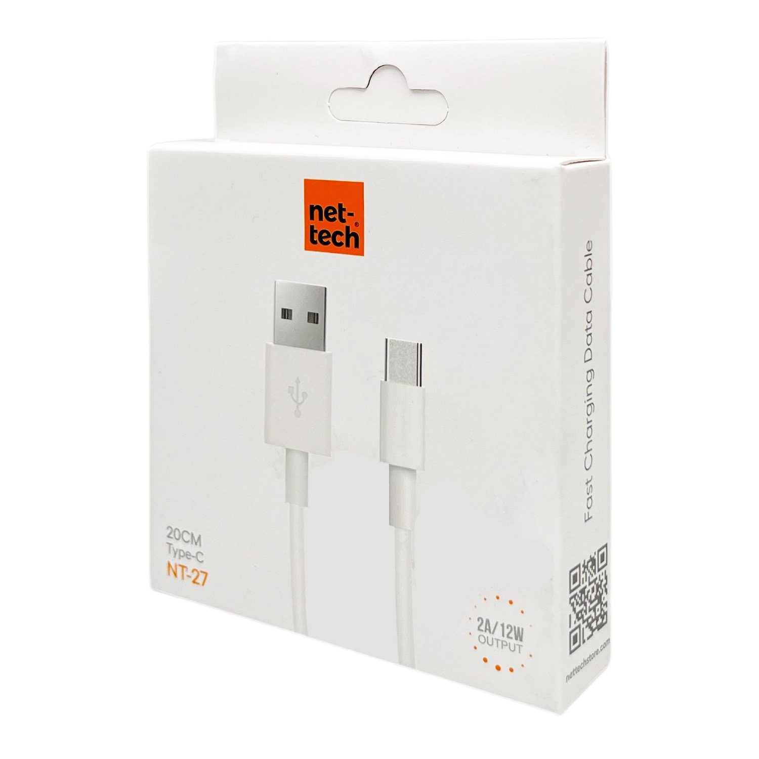 Nettech NT-27 Plastik 20 Cm Type-C Şarj ve Data Kablosu NT-110214