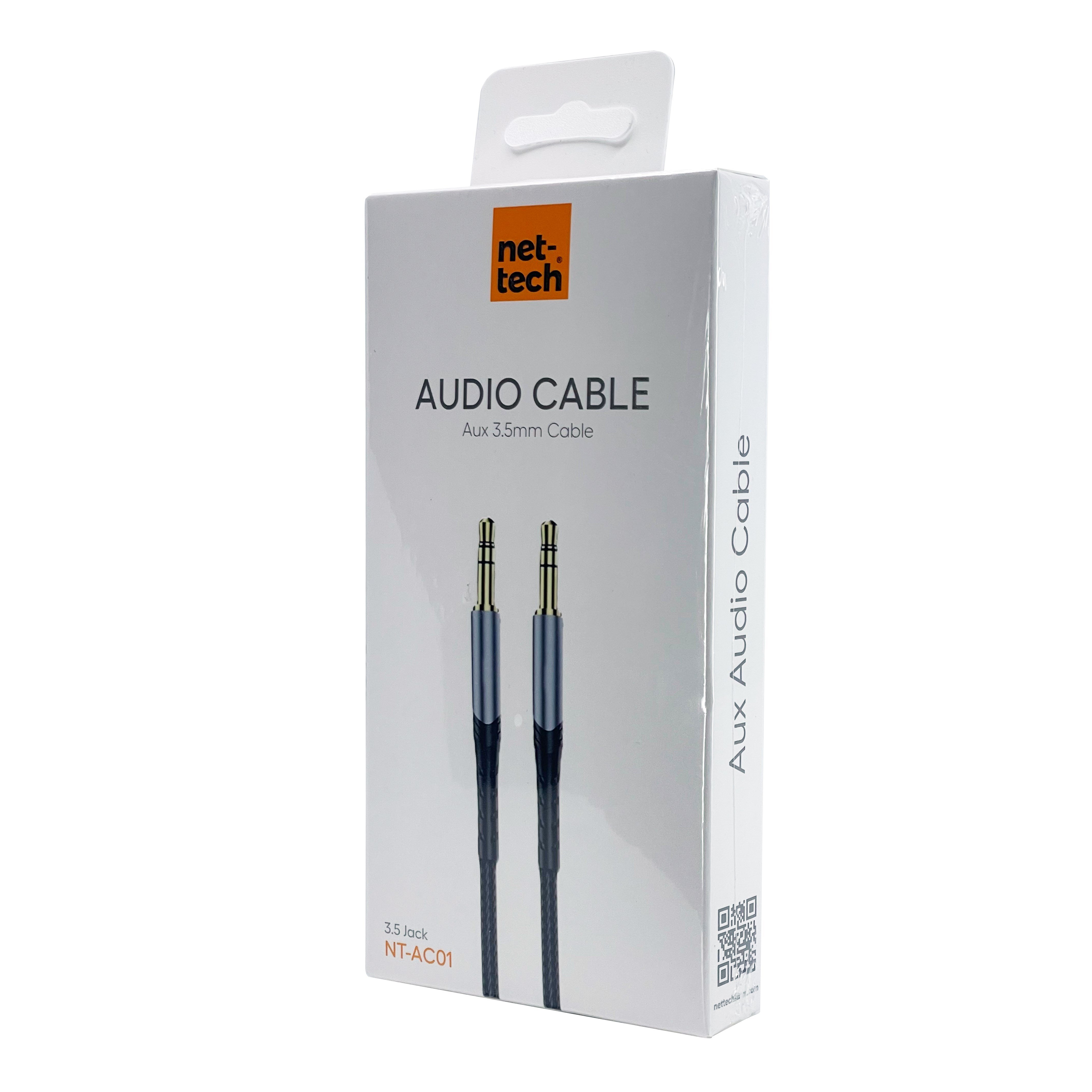 Nettech NT-AC01 İp Örgü 100 Cm Aux Kablo NT-100944