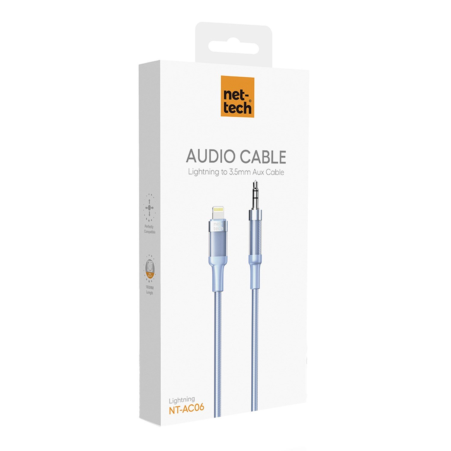 Nettech NT-AC06 Plastik 100 Cm Jack To Lightning Aux Kablo NT-108327