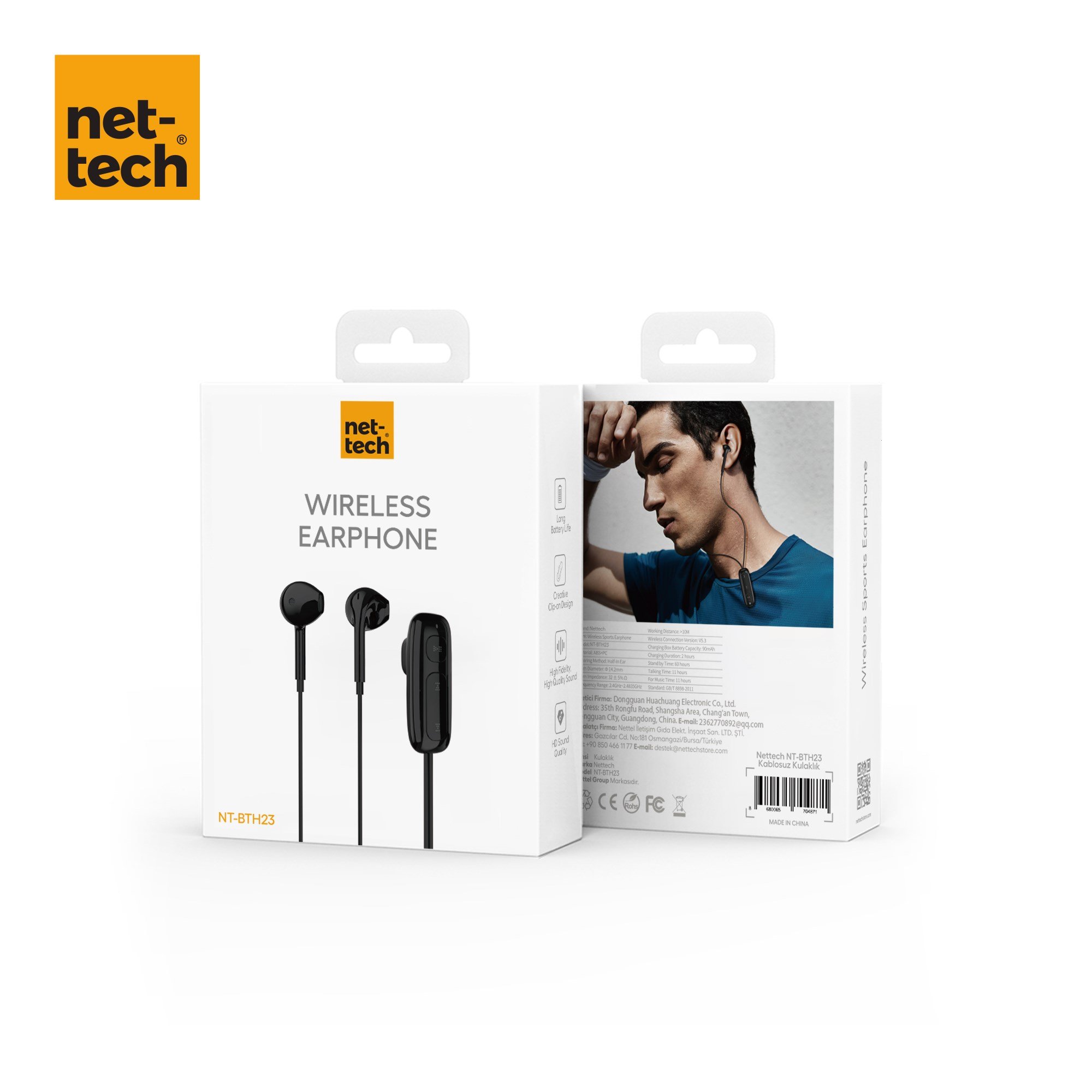 Nettech NT-BTH23 Boyun Asmalı/Mıknatıslı Bluetooth Kulaklık NT-107455