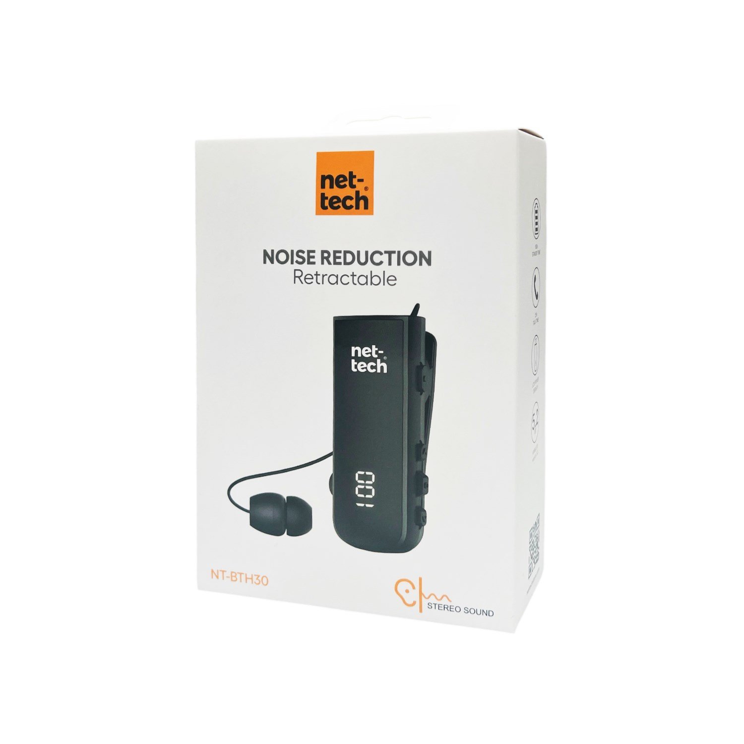 Nettech NT-BTH30 Makaralı Kulakiçi Bluetooth Kulaklık NT-110672
