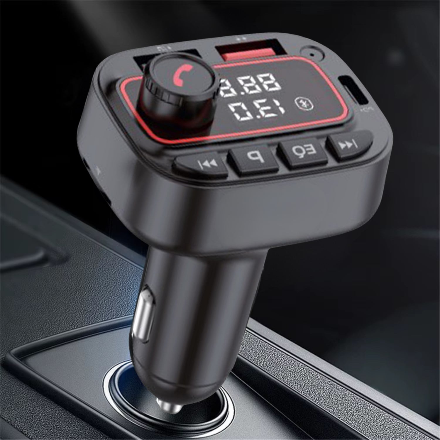 Nettech NT-CCH01 30W Bluetooth FM Transmitter Araç Şarj Aleti NT-CCH01