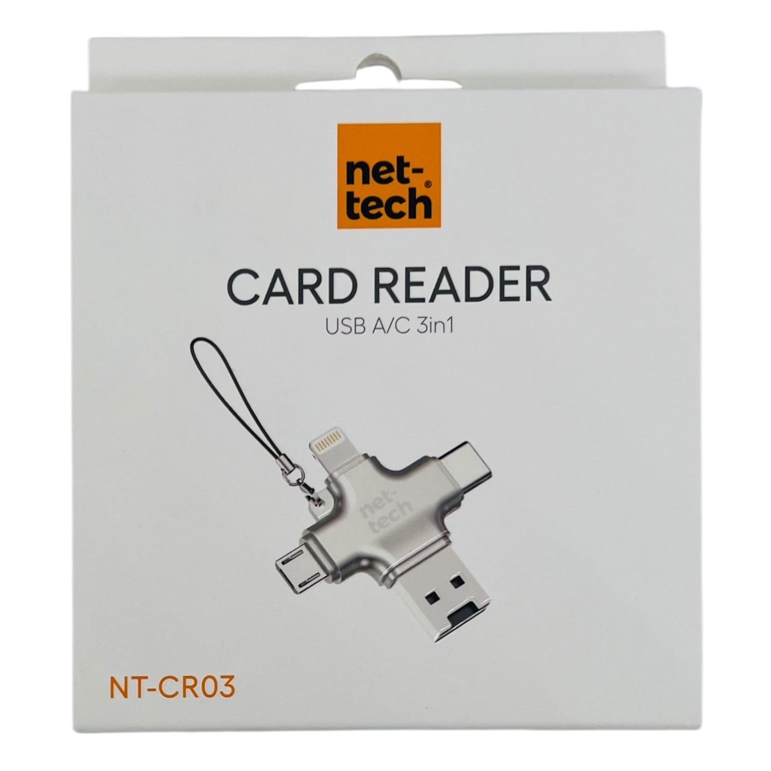 Nettech NT-CR03 Lighting + Type-C + Micro to Usb Sd Kart Okuyucu NT-113844