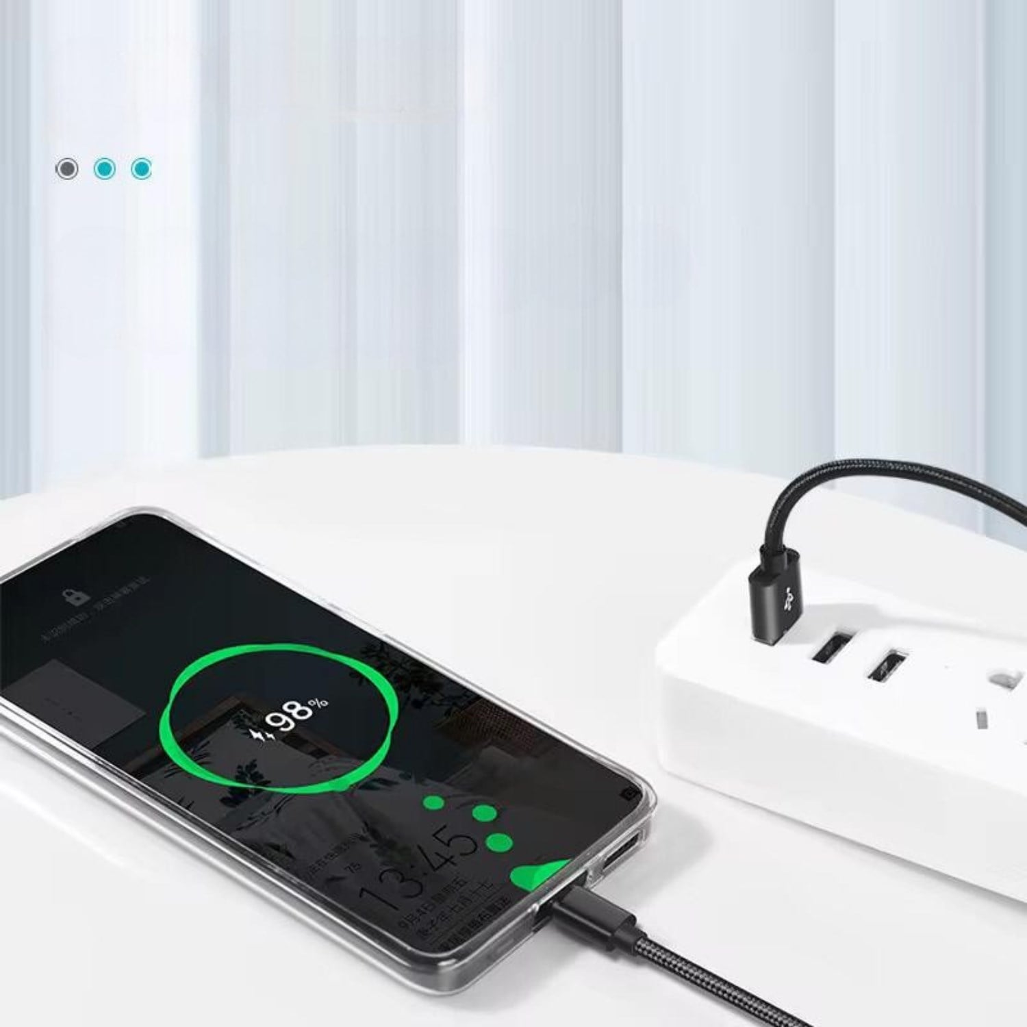 Nettech NT-DC02 İp Örgü 300 Cm Micro Şarj ve Data Kablosu NT-31111