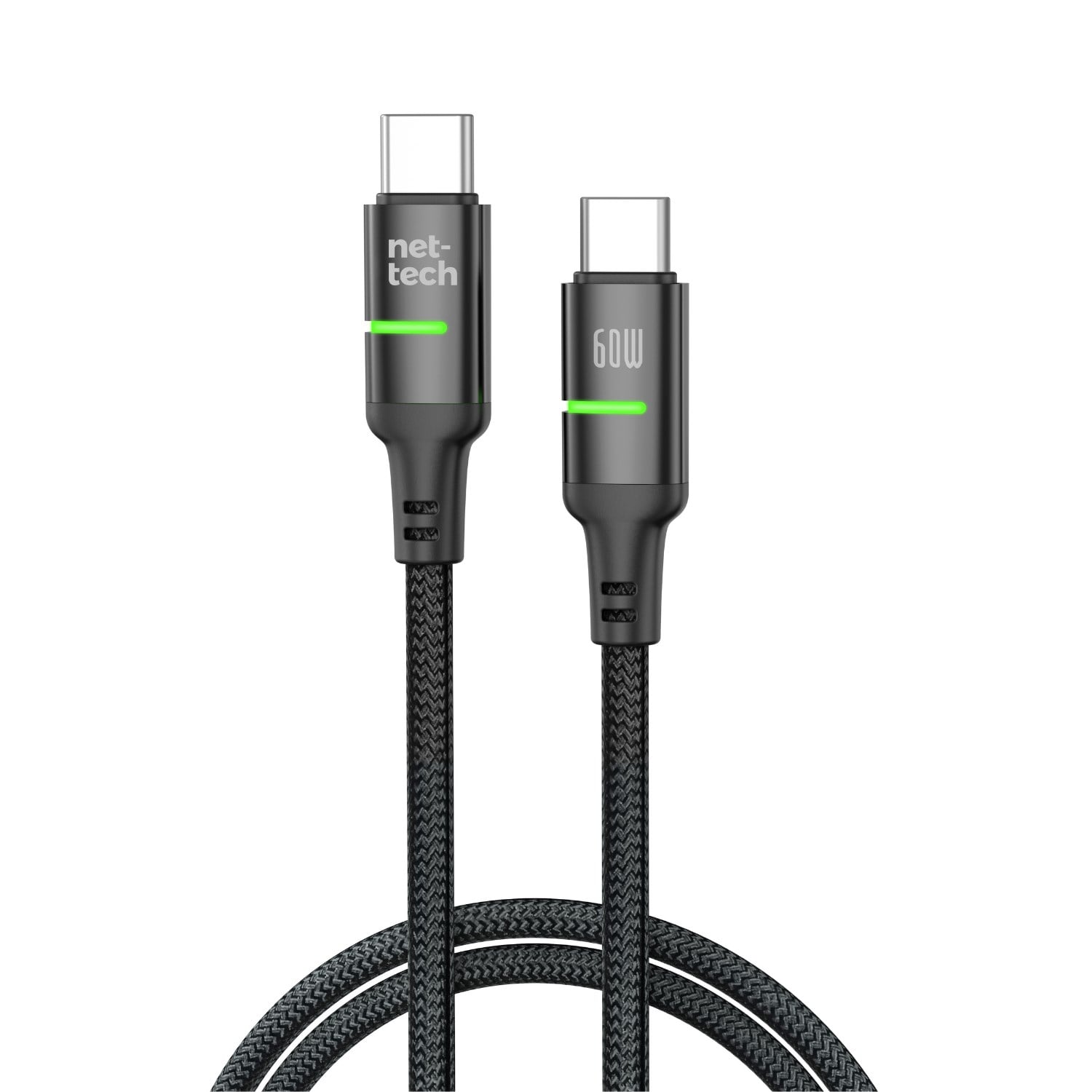 Nettech NT-DC40 60W Plastik 100 Cm Type-C To Type-C Şarj ve Data Kablosu NT-108309