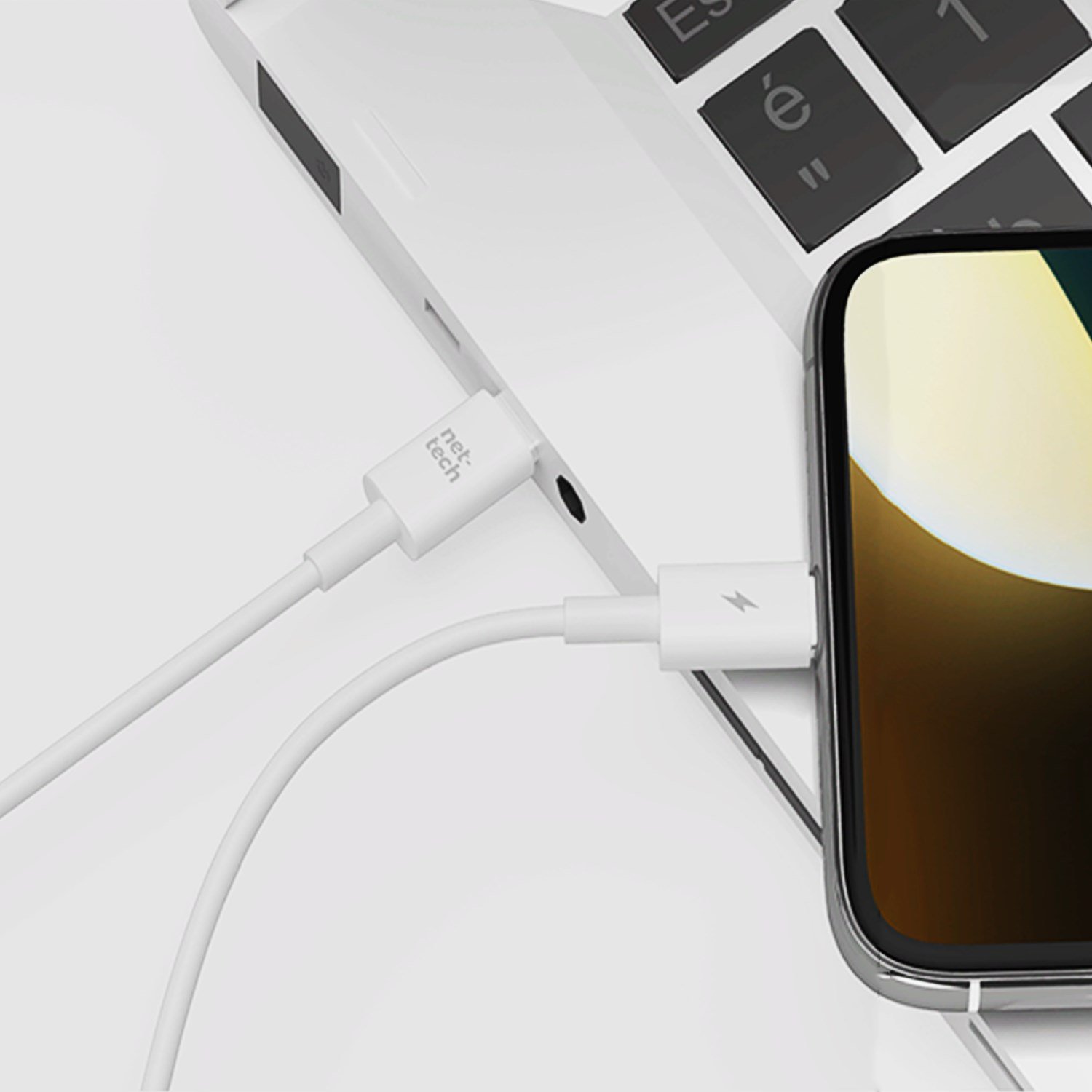 Nettech NT-DC53 60W Plastik 100 Cm Type-C To Type-C Şarj ve Data Kablosu NT-112819