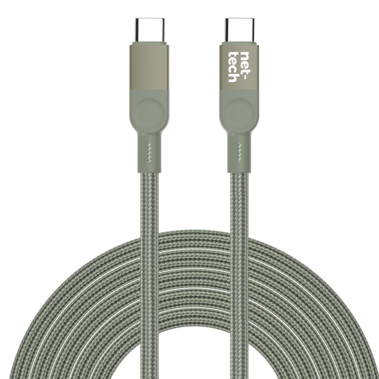 Nettech NT-DC54 Magnetic 100W İp Örgü 100 Cm Type-C To Type-C Şarj ve Data Kablosu NT-113833