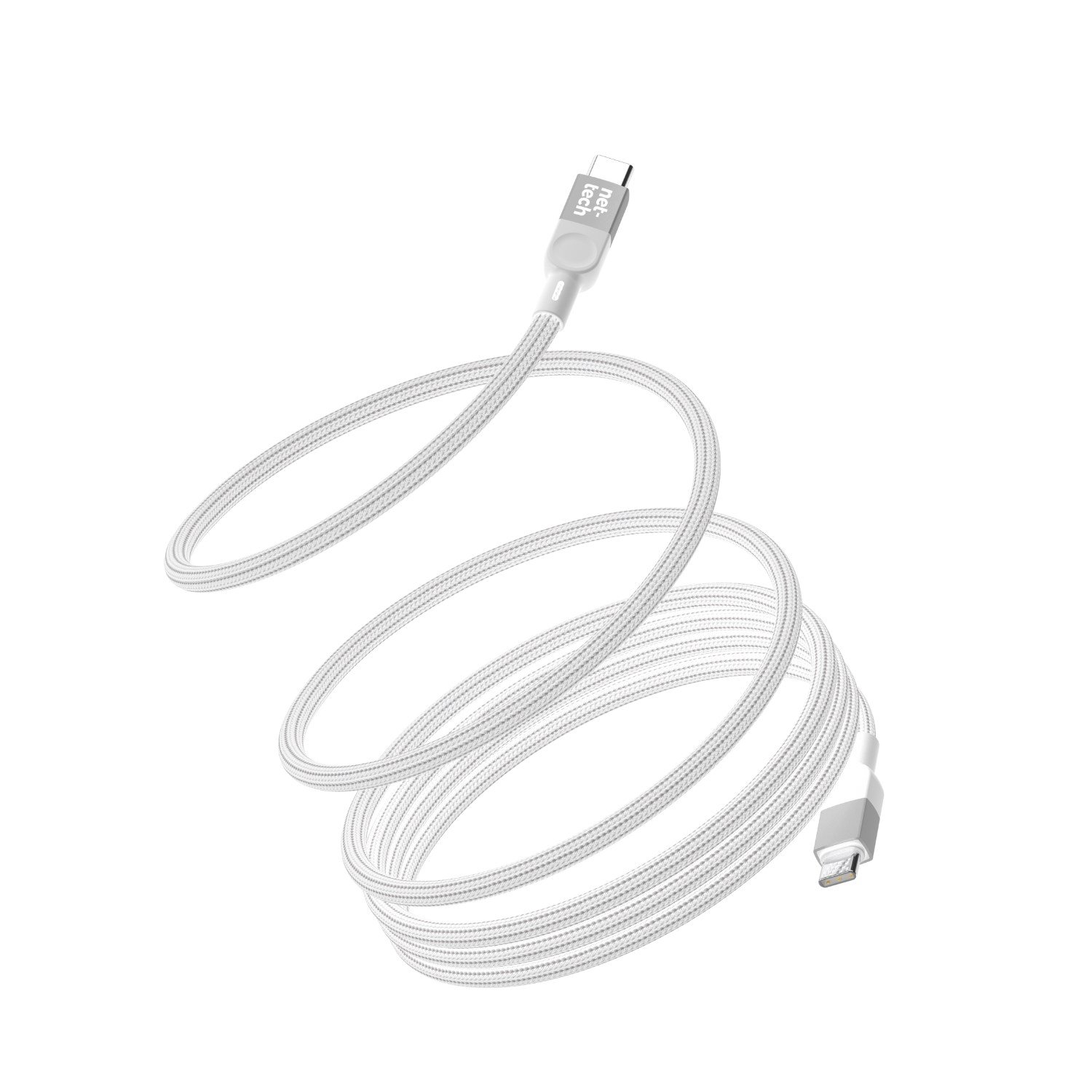 Nettech NT-DC54 Magnetic 100W İp Örgü 100 Cm Type-C To Type-C Şarj ve Data Kablosu NT-113833