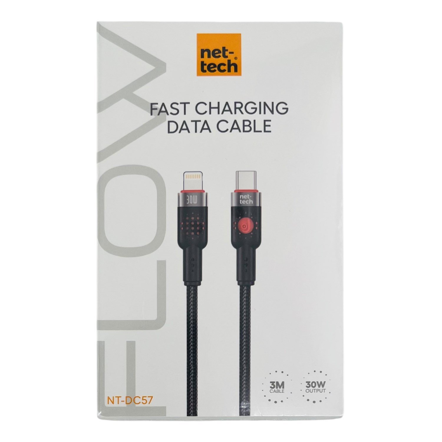 Nettech NT-DC57 30W İp Örgü 300 Cm Type-C To Lightning Şarj ve Data Kablosu NT-113850