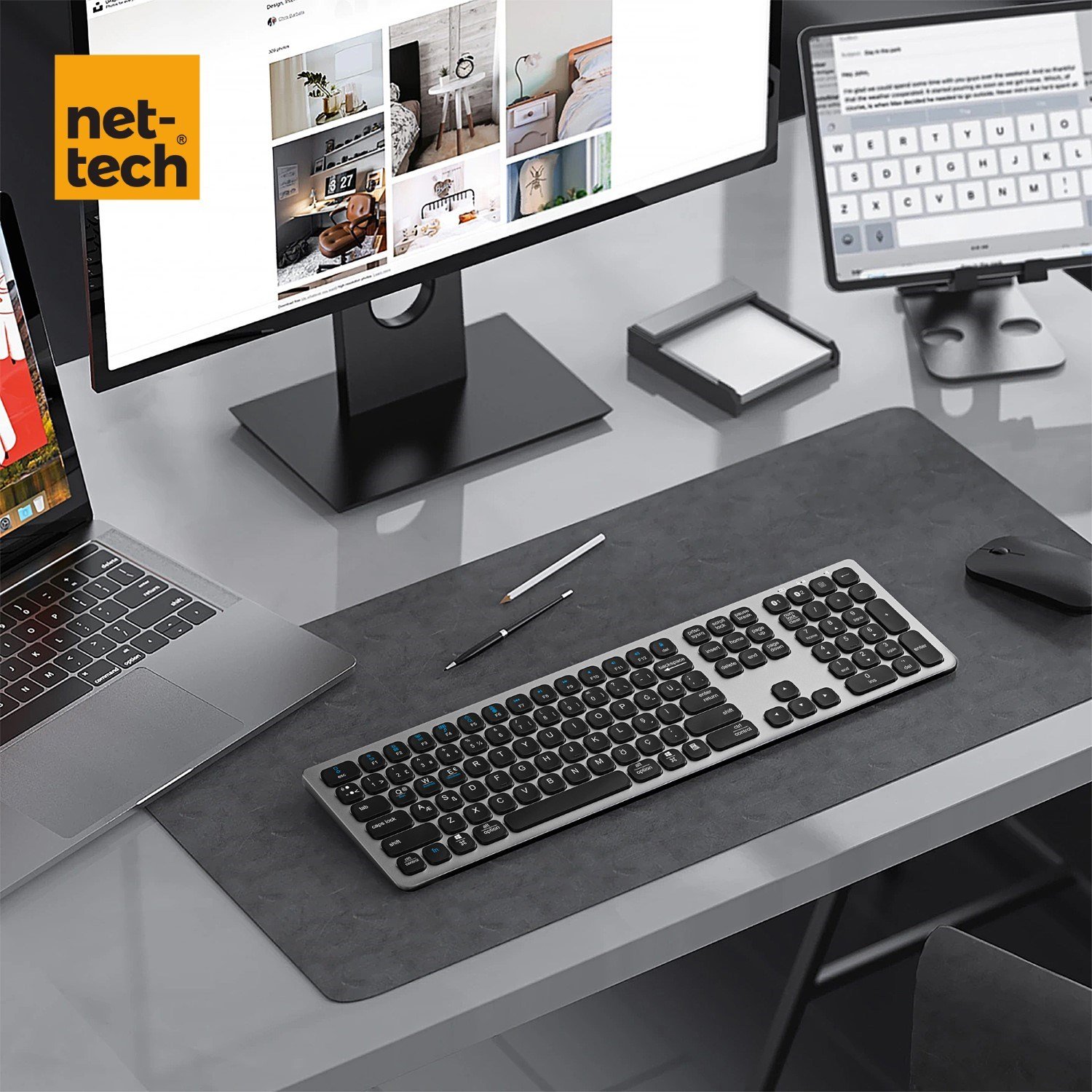 Nettech NT-KM01 Bluetooth Klavye NT-107453
