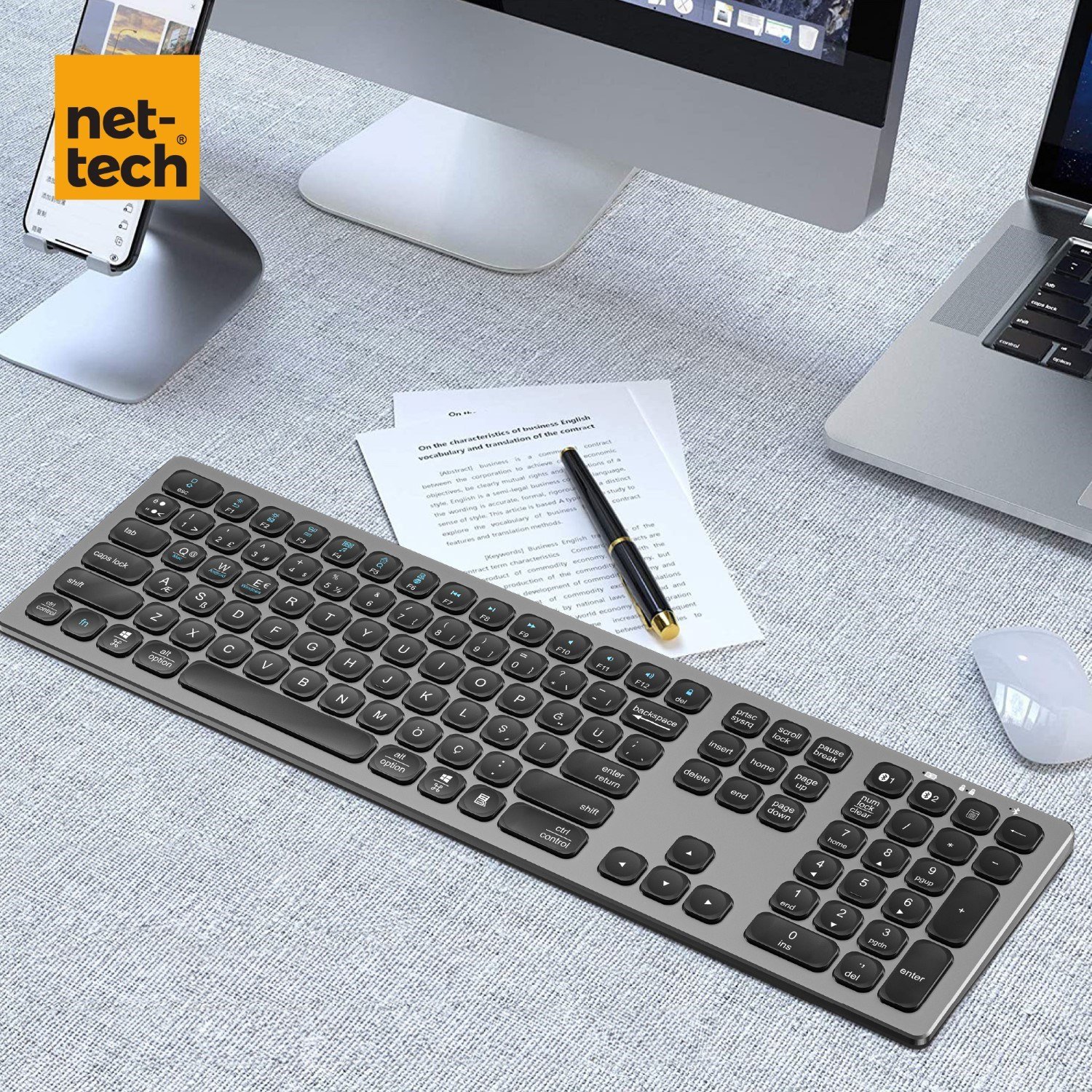 Nettech NT-KM01 Bluetooth Klavye NT-107453