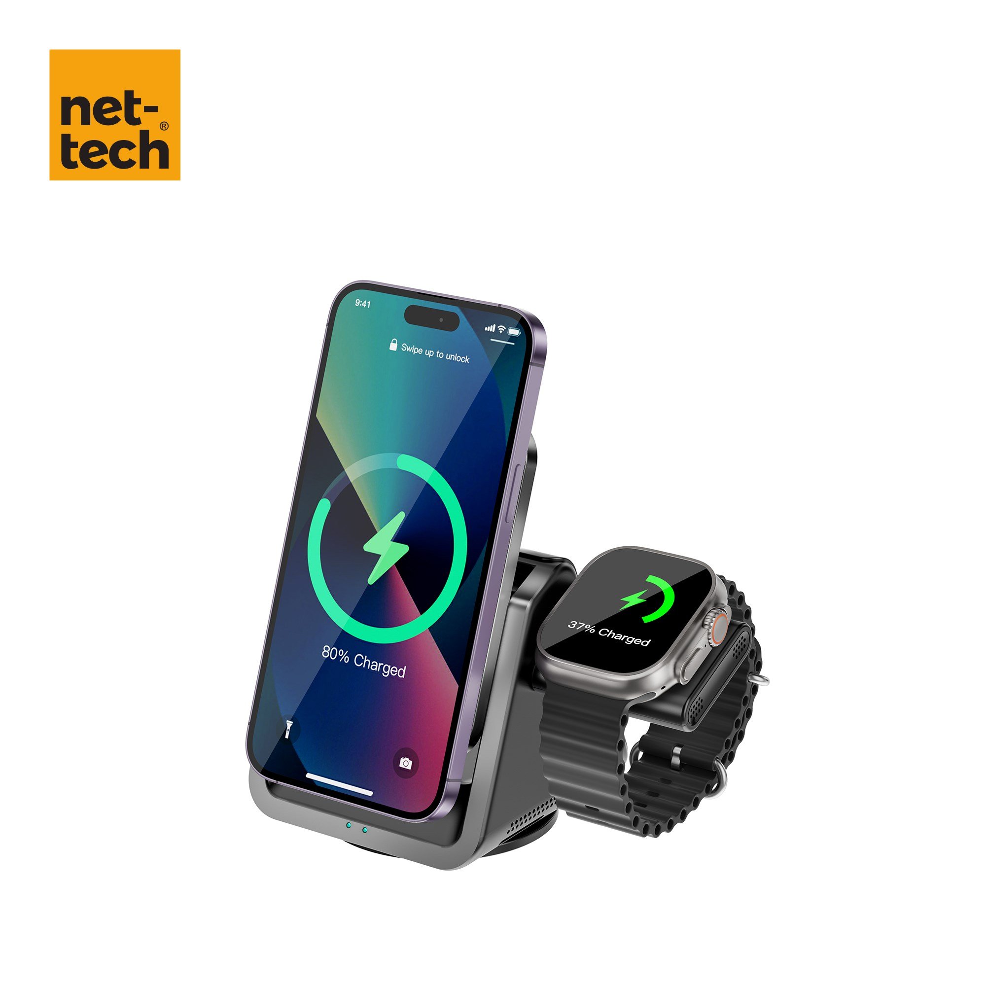 Nettech NT-WCH05 3 in 1 15W Kablosuz Wireless Şarj NT-WCH05