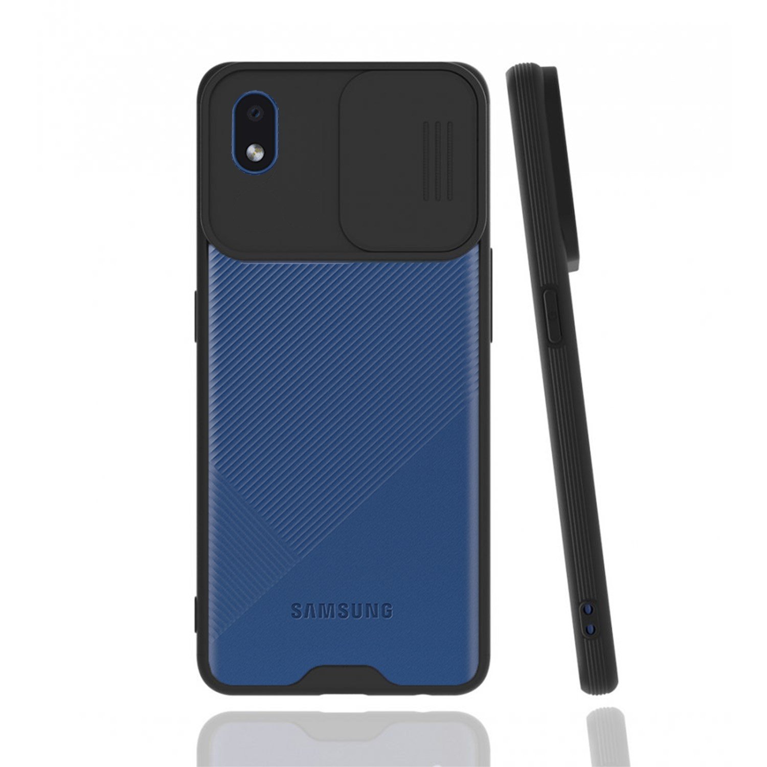 Nettech Samsung Galaxy A01 Core Uyumlu Platin Kamera Kızaklı Arka Koruma Kılıf NT-86765