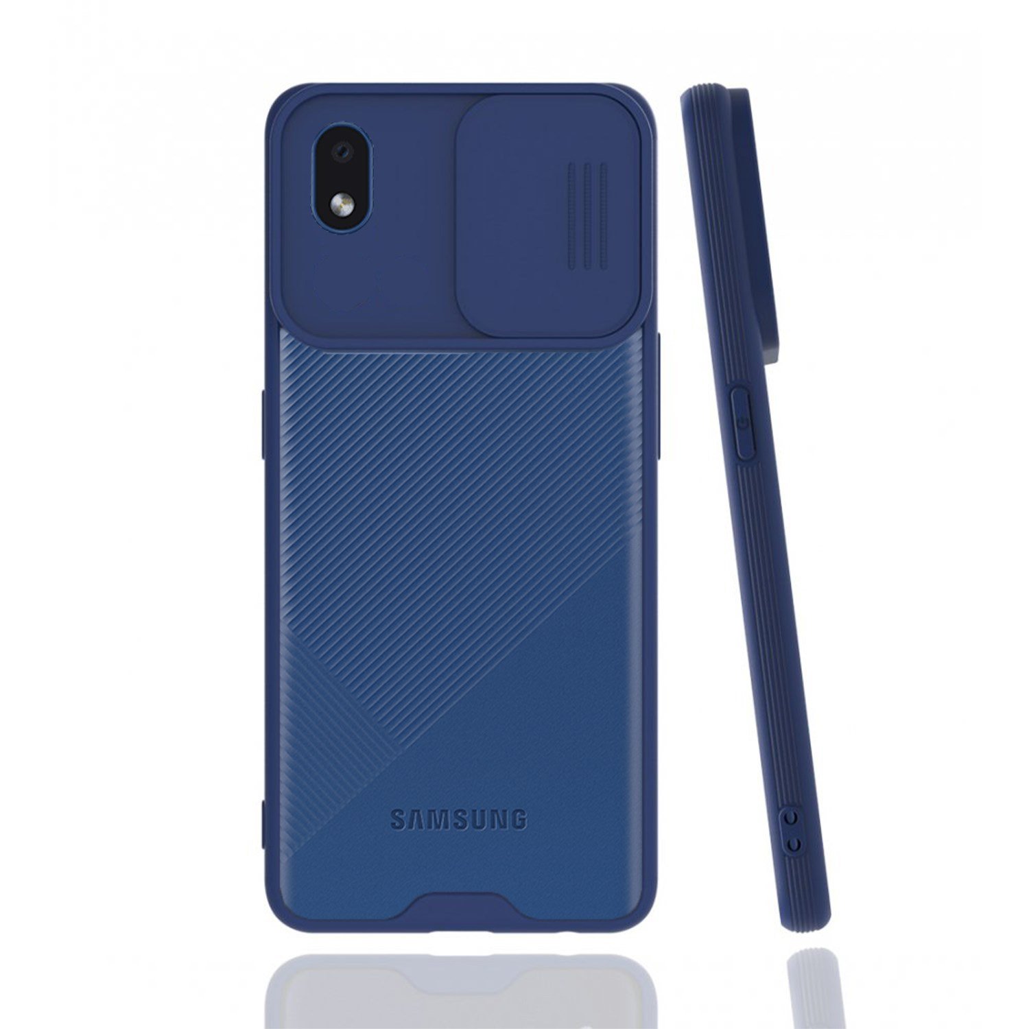 Nettech Samsung Galaxy A01 Core Uyumlu Platin Kamera Kızaklı Arka Koruma Kılıf NT-86765