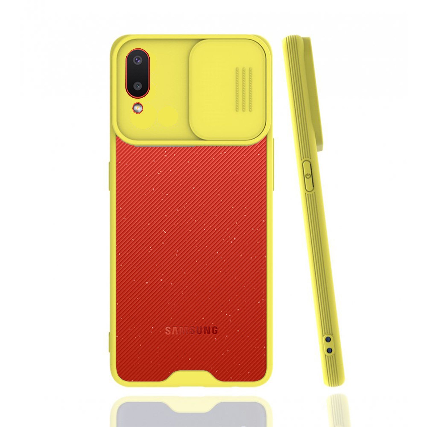 Nettech Samsung Galaxy A02 Uyumlu Platin Kamera Kızaklı Arka Koruma Kılıf NT-86729