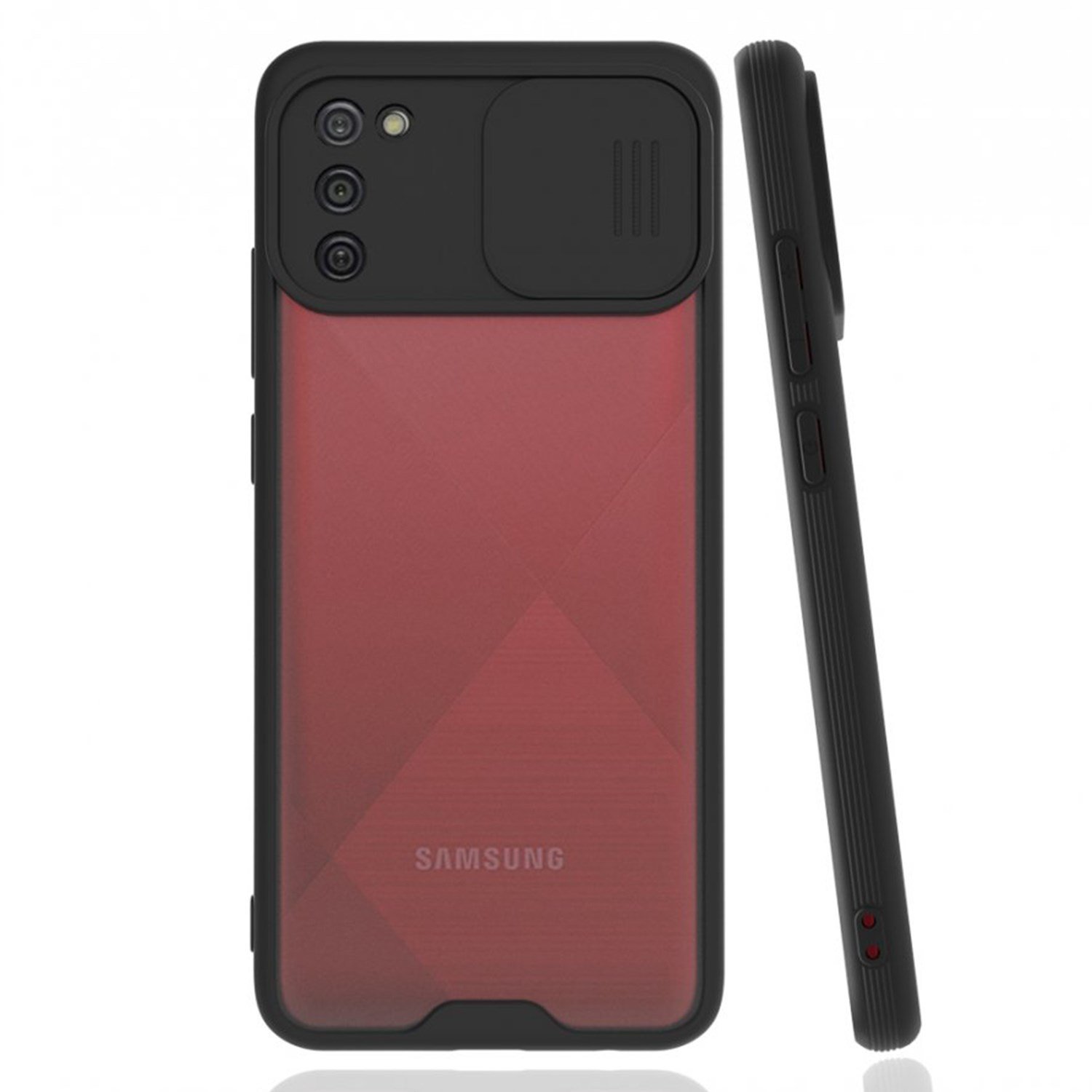 Nettech Samsung Galaxy A02S Uyumlu Platin Kamera Kızaklı Arka Koruma Kılıf NT-85915