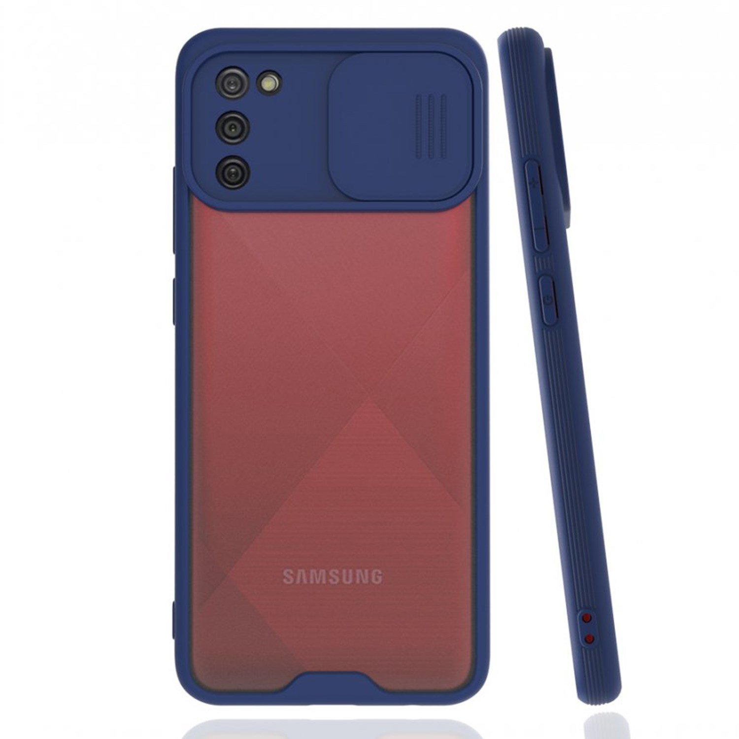 Nettech Samsung Galaxy A02S Uyumlu Platin Kamera Kızaklı Arka Koruma Kılıf NT-85915