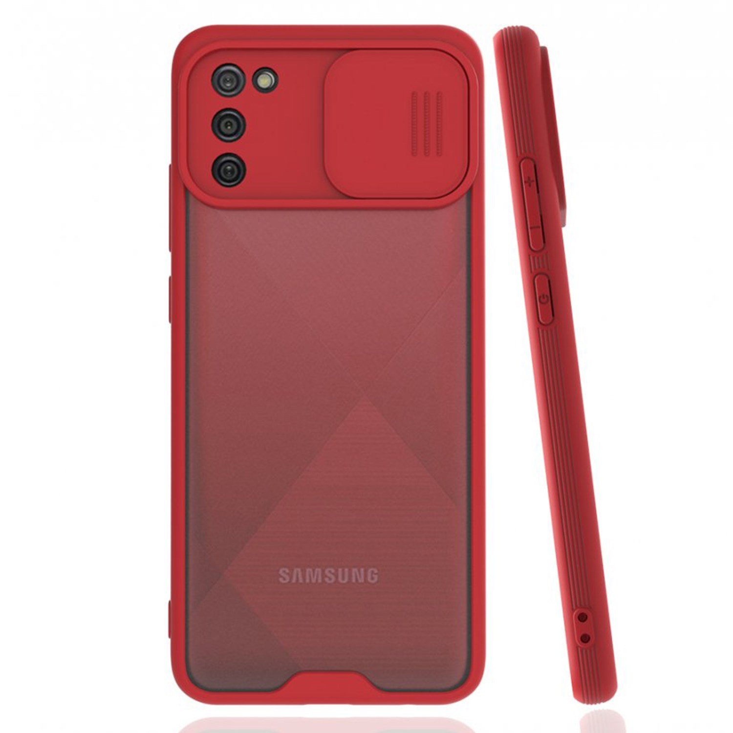Nettech Samsung Galaxy A02S Uyumlu Platin Kamera Kızaklı Arka Koruma Kılıf NT-85915