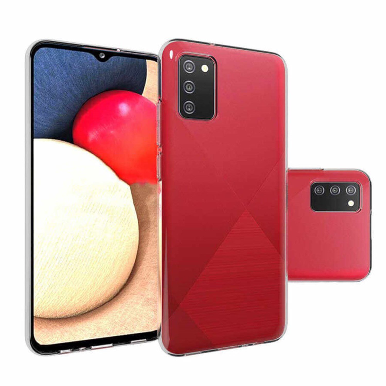 Nettech Samsung Galaxy A02S Uyumlu Tıpalı Şeffaf Seri Arka Koruma Kılıf NT-87784