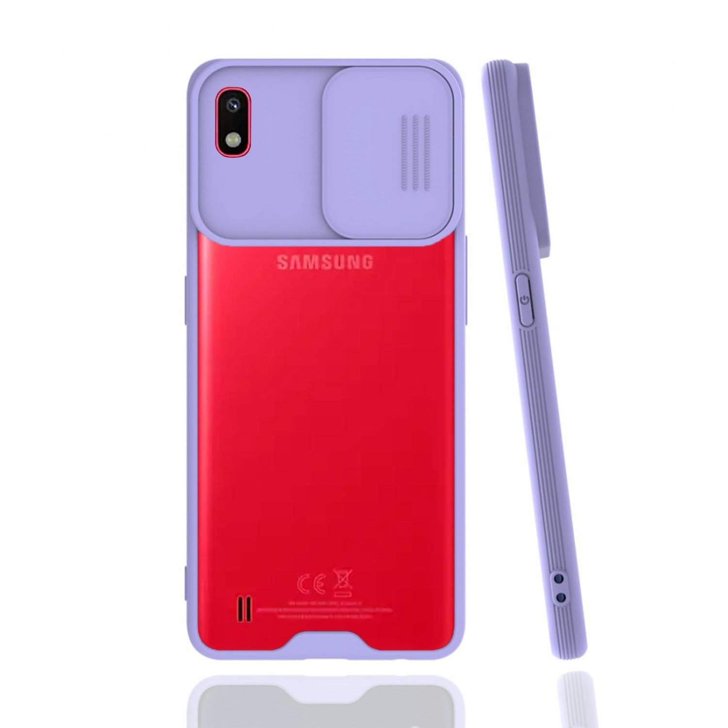 Nettech Samsung Galaxy A10 Uyumlu Platin Kamera Kızaklı Arka Koruma Kılıf NT-86747