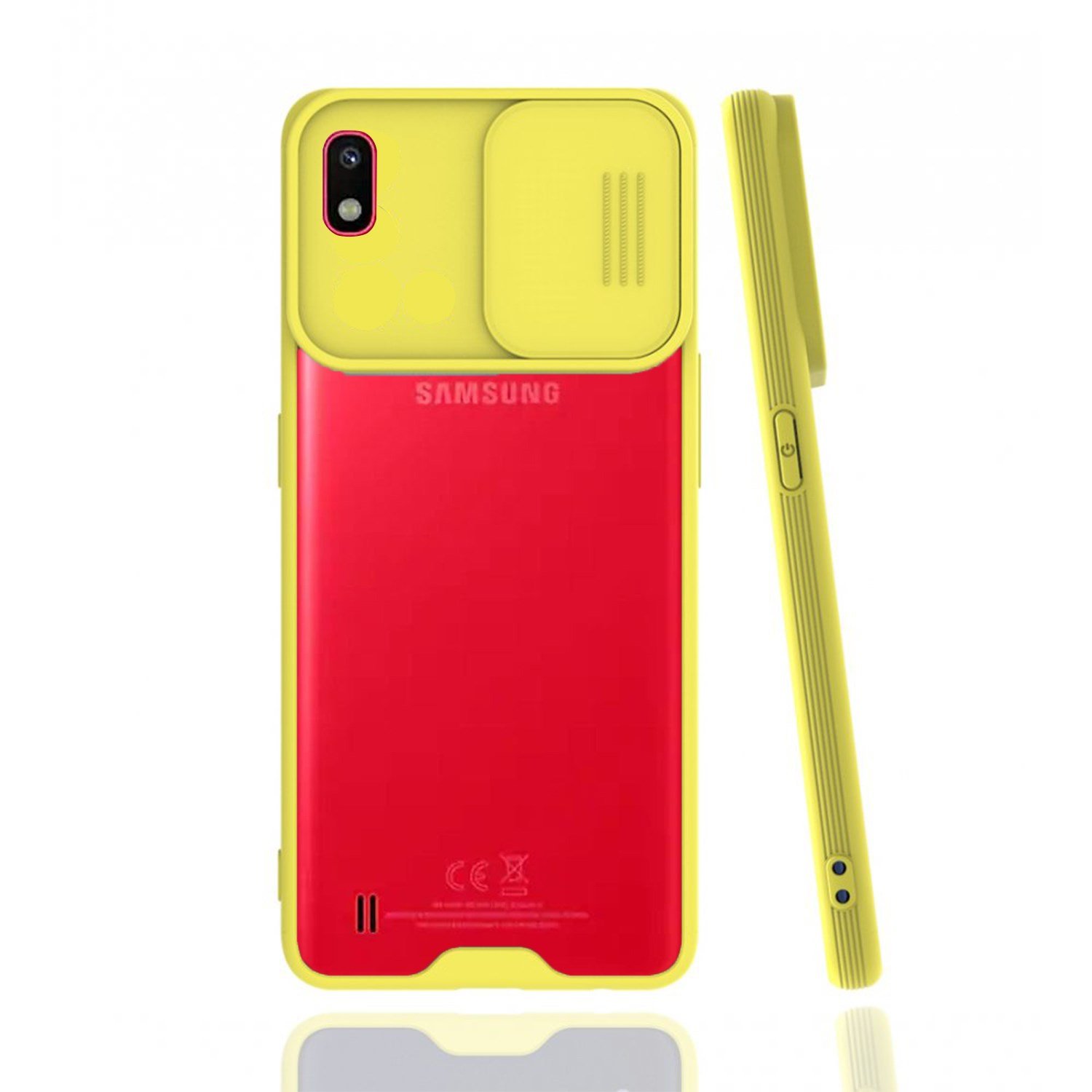 Nettech Samsung Galaxy A10 Uyumlu Platin Kamera Kızaklı Arka Koruma Kılıf NT-86747
