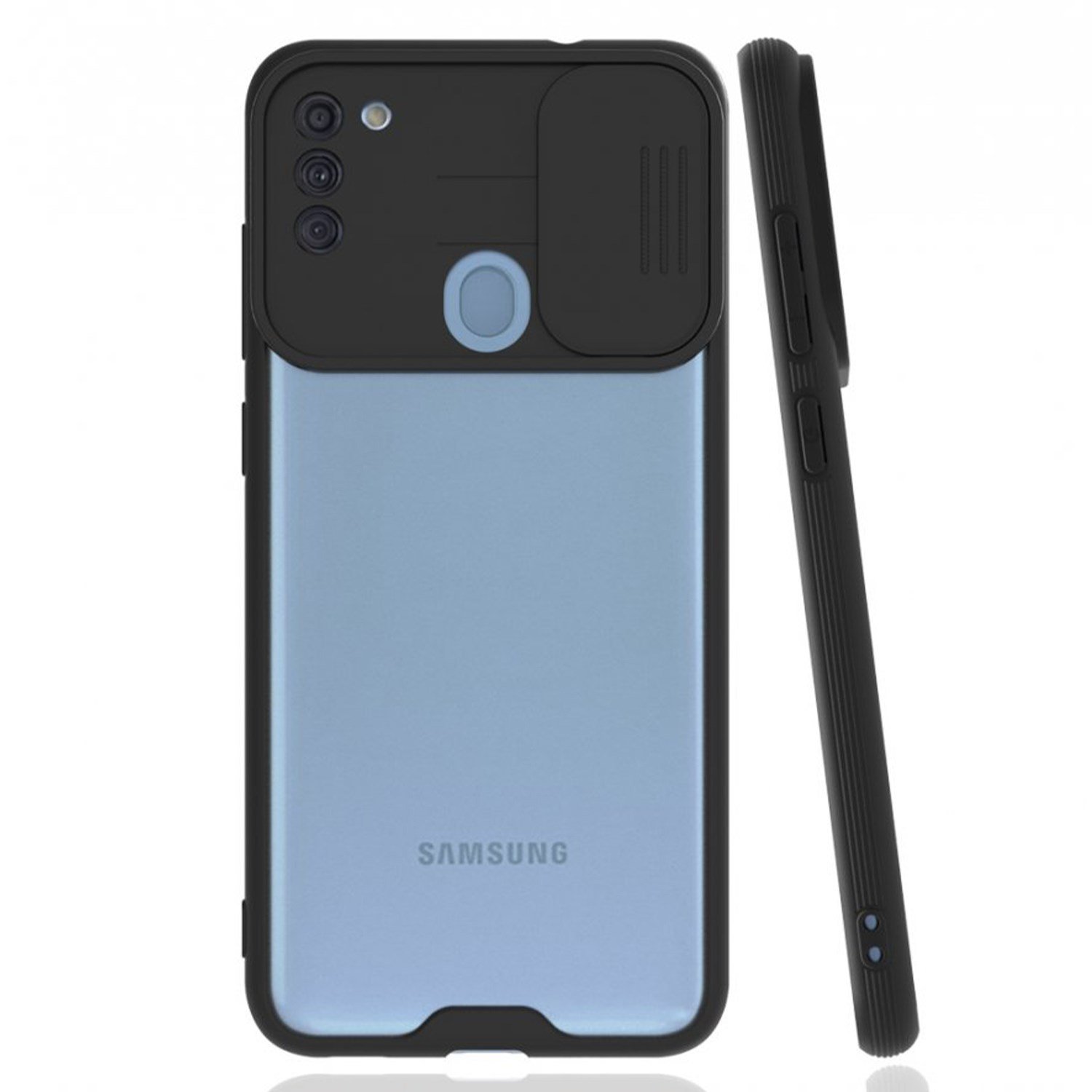Nettech Samsung Galaxy A11 Uyumlu Platin Kamera Kızaklı Arka Koruma Kılıf NT-86660