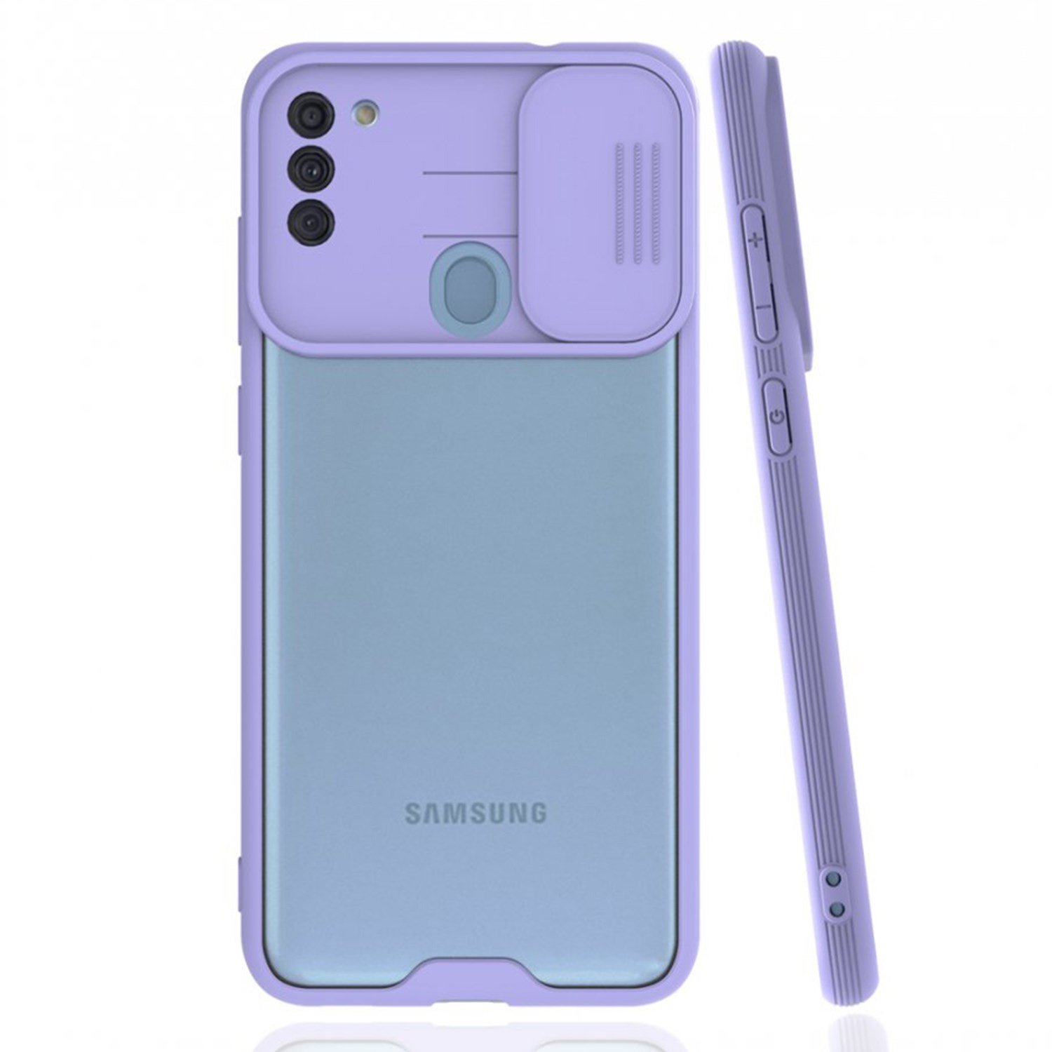 Nettech Samsung Galaxy A11 Uyumlu Platin Kamera Kızaklı Arka Koruma Kılıf NT-86660