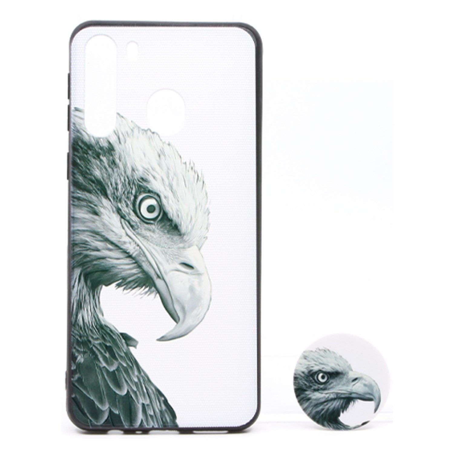 Nettech Samsung Galaxy A21 Uyumlu Desenli Popsocket Seri Arka Koruma Kılıf NT-79708