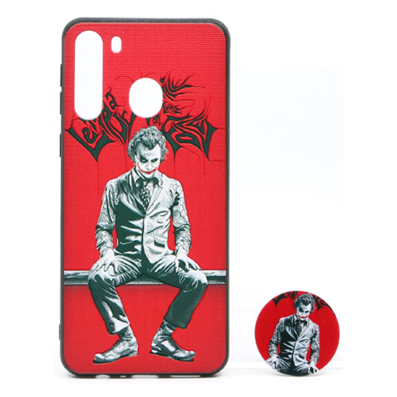 Nettech Samsung Galaxy A21 Uyumlu Desenli Popsocket Seri Arka Koruma Kılıf NT-79708