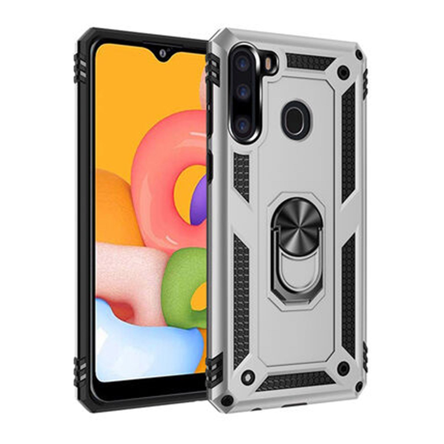 Nettech Samsung Galaxy A21 Uyumlu Panzer Seri Arka Koruma Kılıf NT-81206