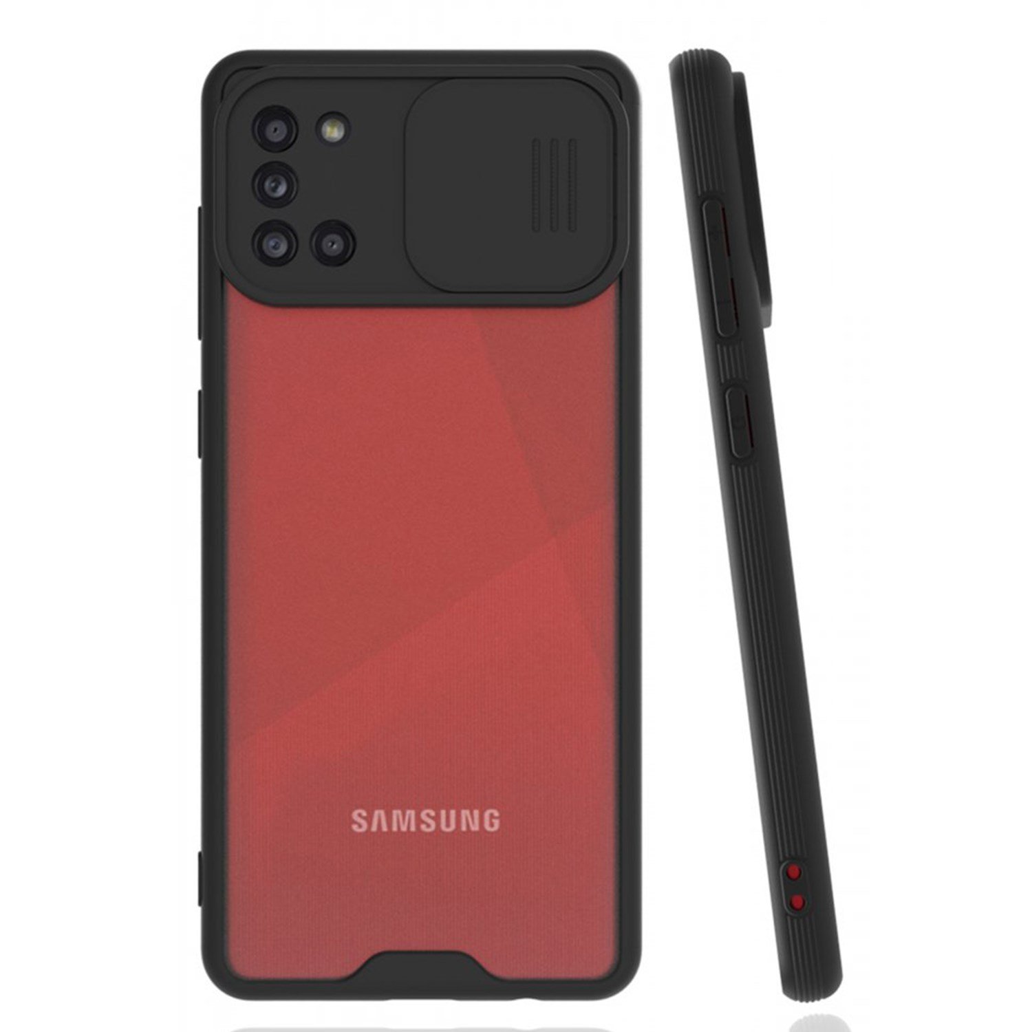 Nettech Samsung Galaxy A31 Uyumlu Platin Kamera Kızaklı Arka Koruma Kılıf NT-86672