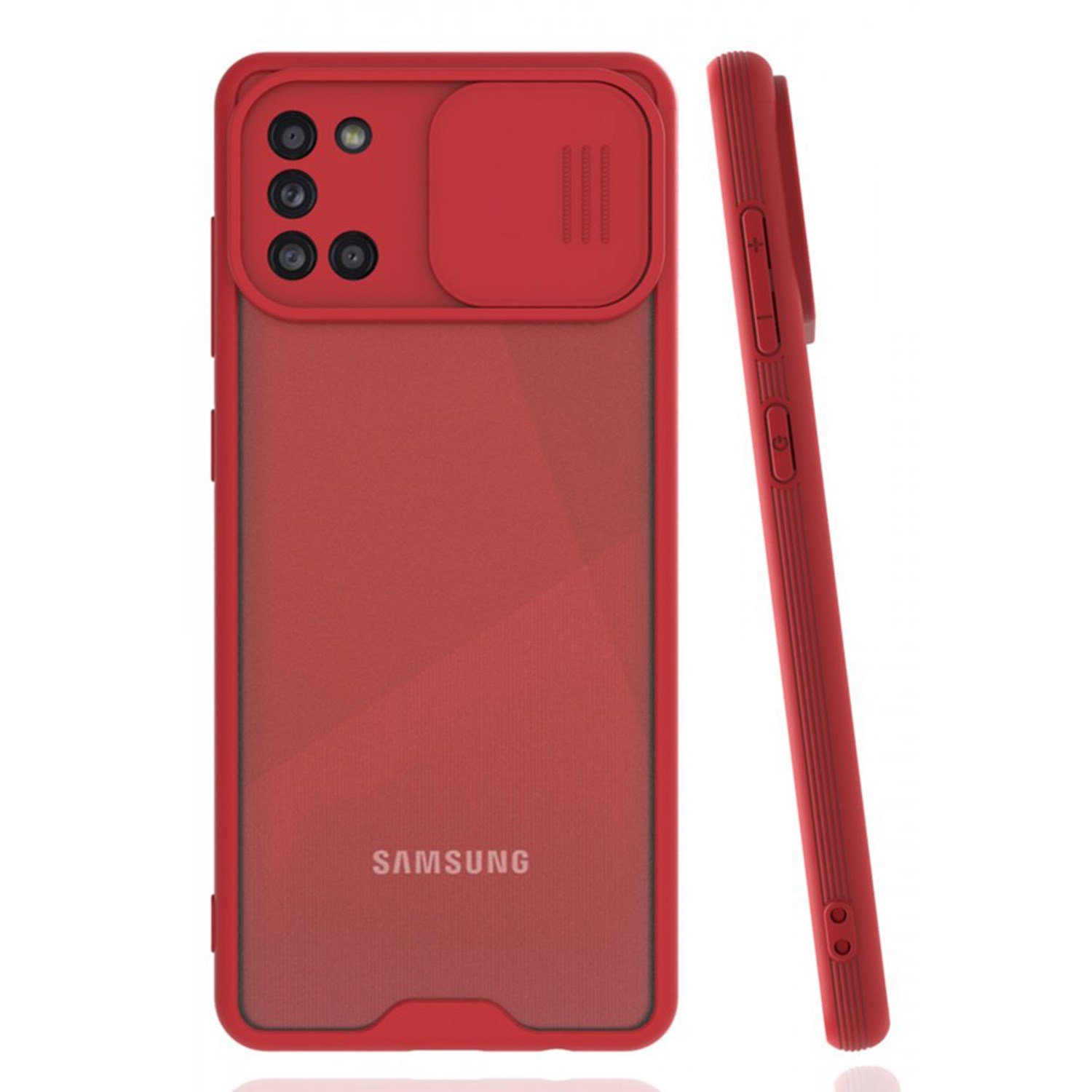 Nettech Samsung Galaxy A31 Uyumlu Platin Kamera Kızaklı Arka Koruma Kılıf NT-86672